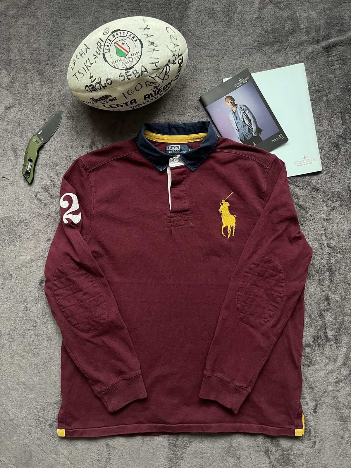 Polo Ralph Lauren × Ralph Lauren × Rugby Ralph Lauren RALPH LAUREN RUGBY SHIRT BIG LOGO VINTAGE STREATWEAR Size US XL / EU 56 / 4 - 2 Thumbnail