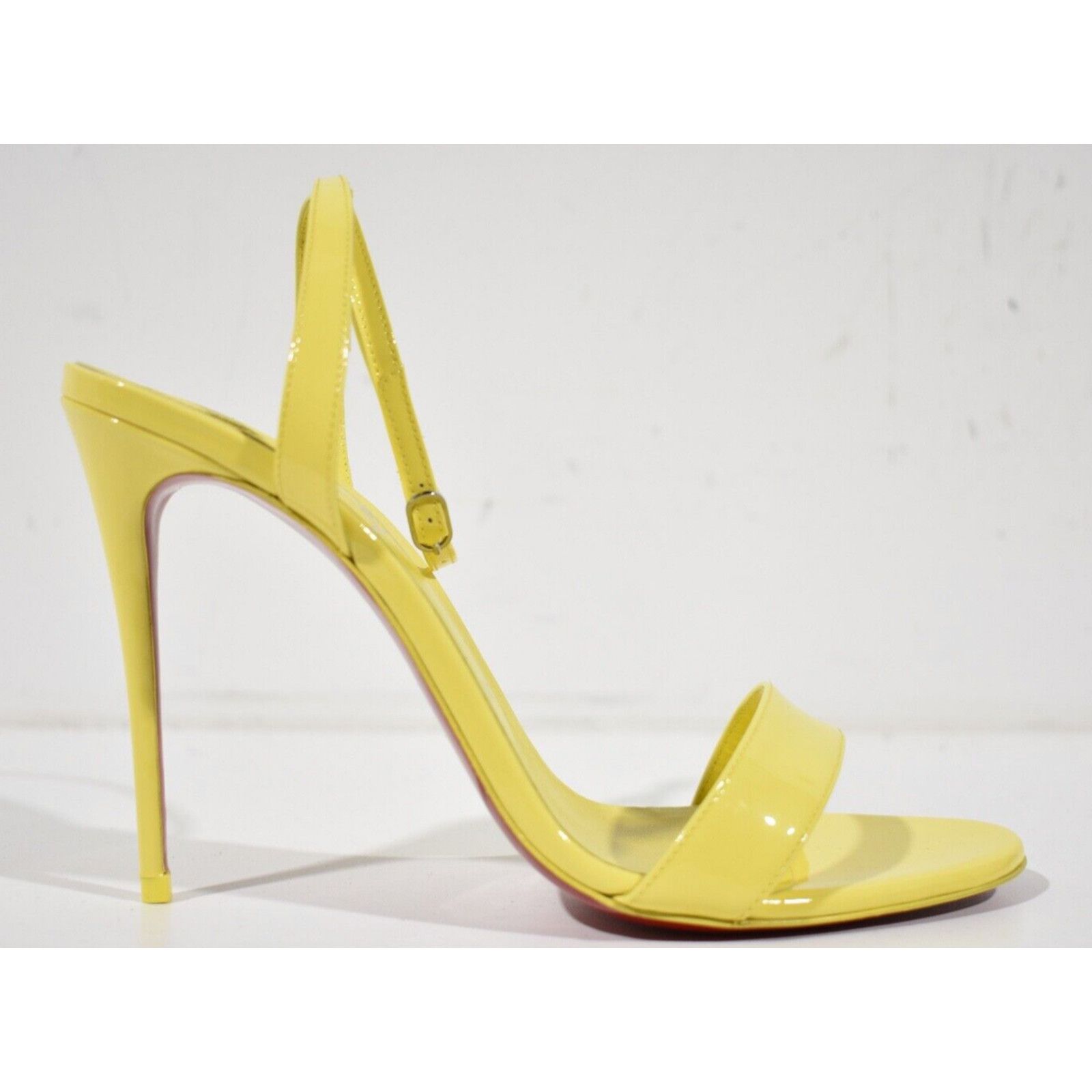Christian Louboutin Loubigirl 100 Piou Piou Yellow Strap Sandal Heel Pump 38.5 Size US 8.5 / IT 38.5 - 2 Thumbnail