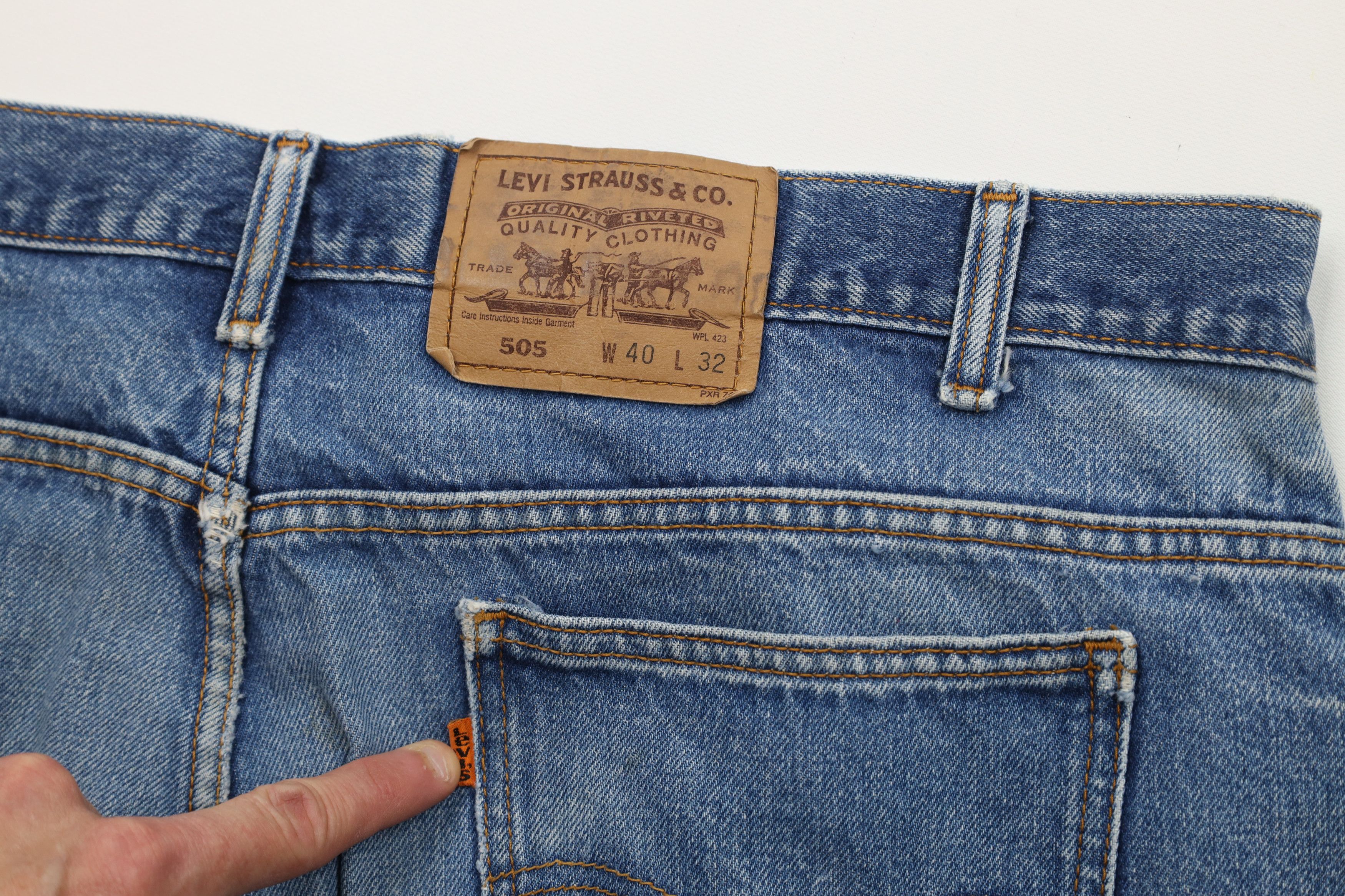 Levi's Vintage 90s Levis 505 Orange Tab Straight Leg Denim Jeans Size US 40 / EU 56 - 16 Thumbnail