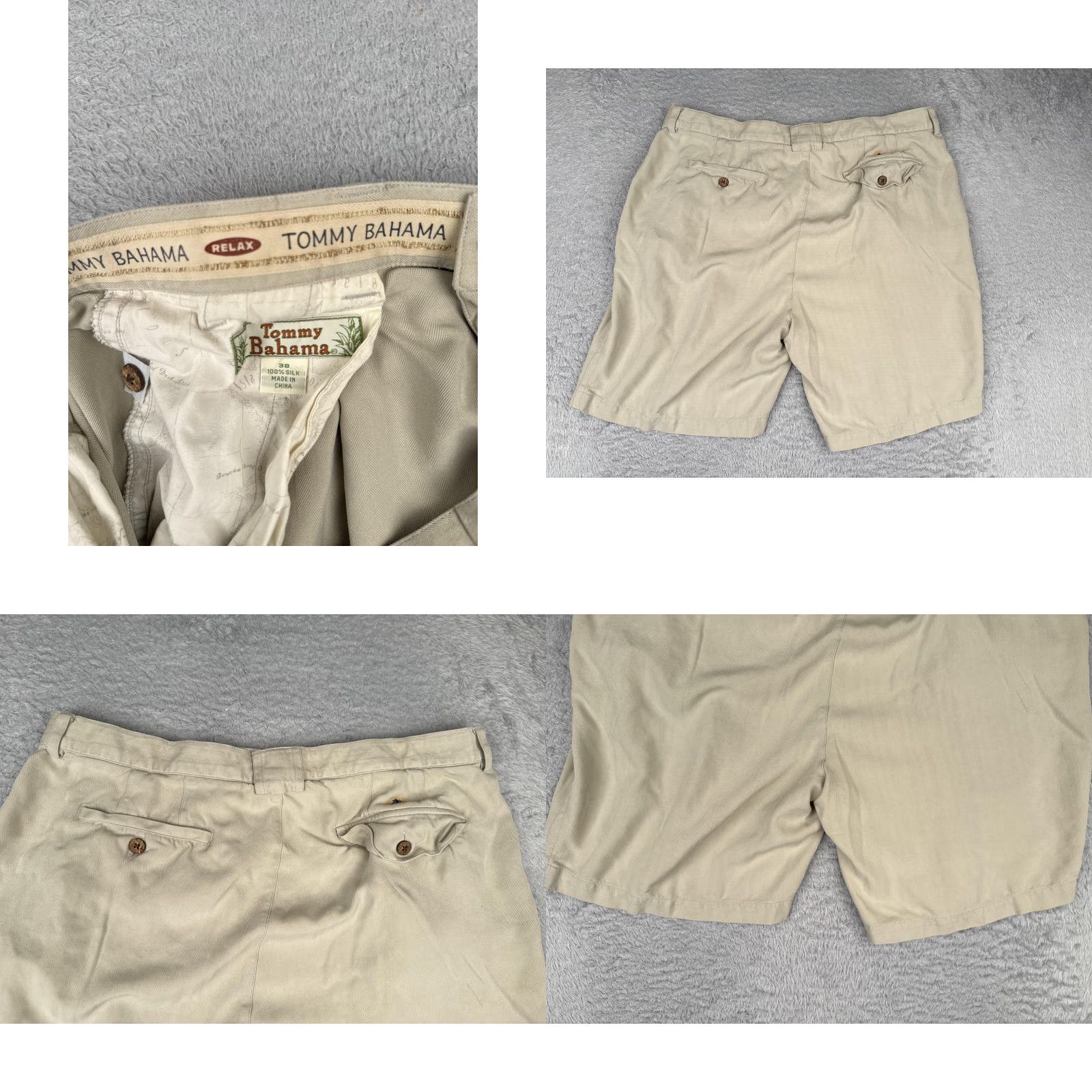 Tommy Bahama Tommy Bahama Shorts Mens 38 Pleated Front Silk Chino Relax Casual Summer Tan Size US 38 / EU 54 - 9 Thumbnail