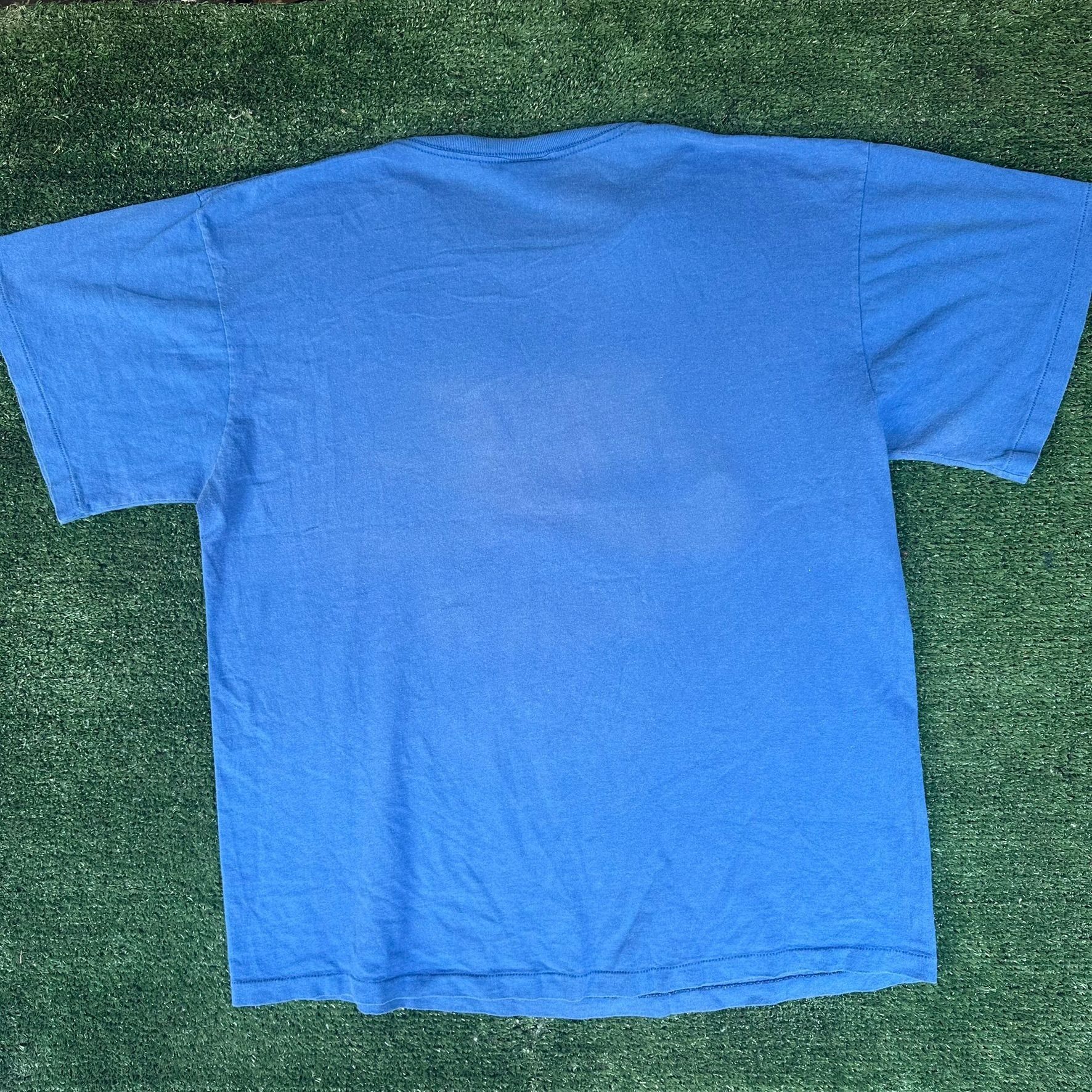 Nike Vintage 80s Nike Air Big Swoosh T-Shirt Blue XL Single Stitc Size US XL / EU 56 / 4 - 5 Thumbnail