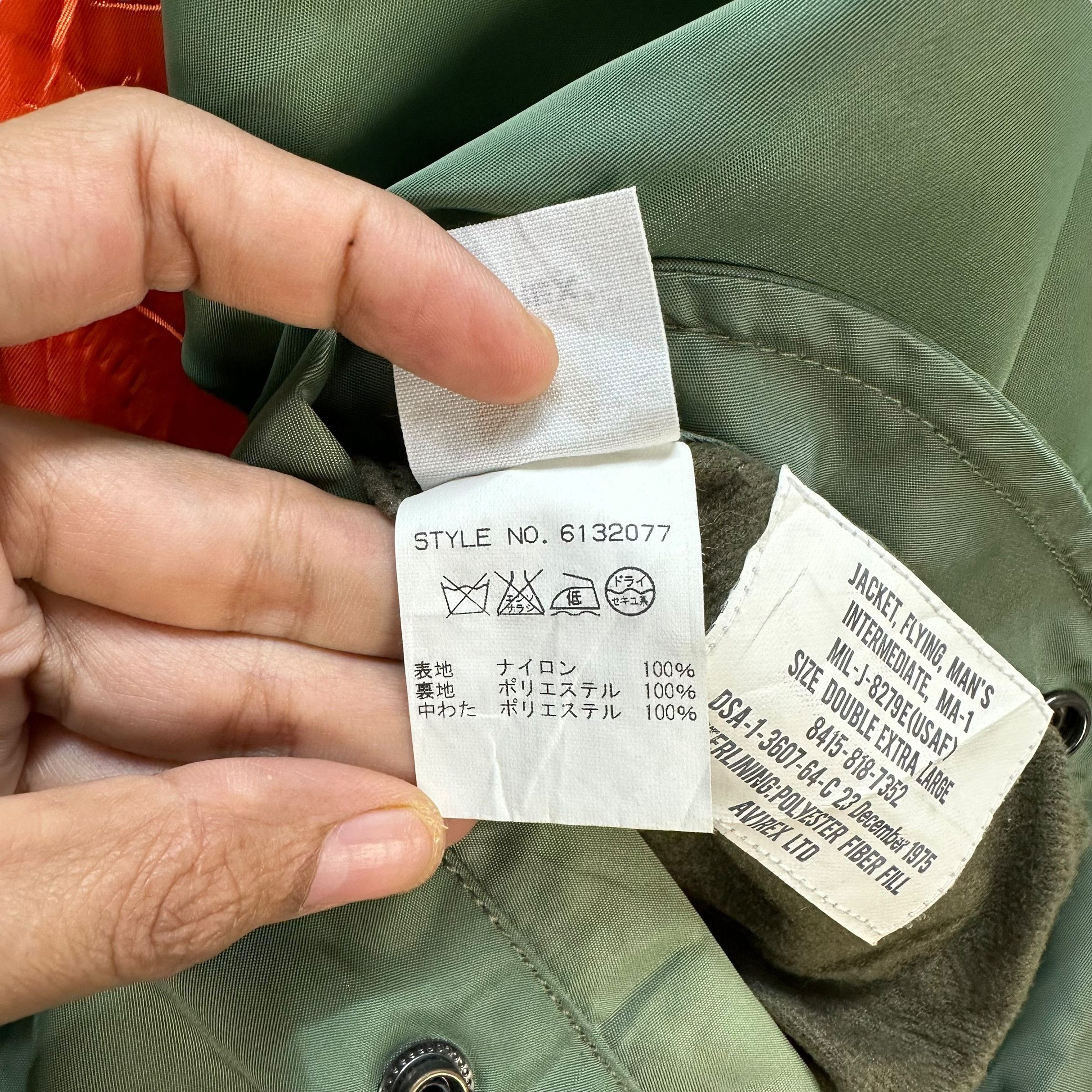 Avirex AVIREX Ma1 Faded Green USAF Flight Jacket #A53-1236 Size US XXL / EU 58 / 5 - 11 Thumbnail