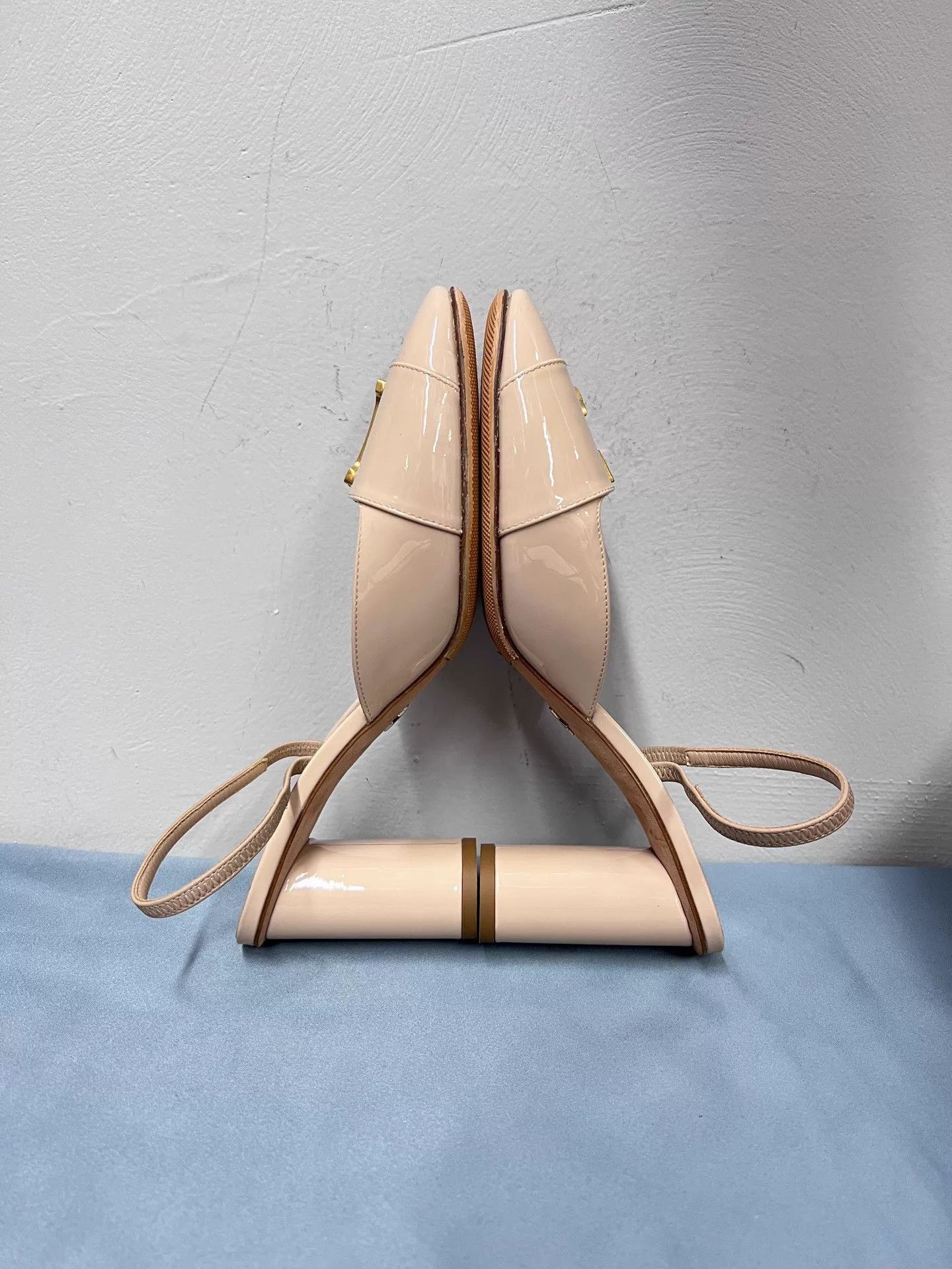 Dior Dior C'est Dior Nude Patent Leather Round-Toe Block Heel 36 Size US 5.5 / IT 35.5 - 5 Thumbnail