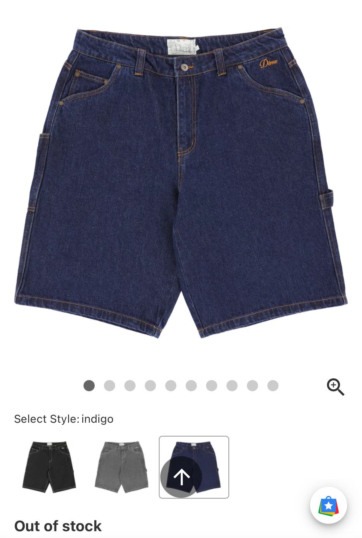 Dime Dime Denim Classic Jean Shorts - Indigo Size US 36 / EU 52 - 13 Thumbnail