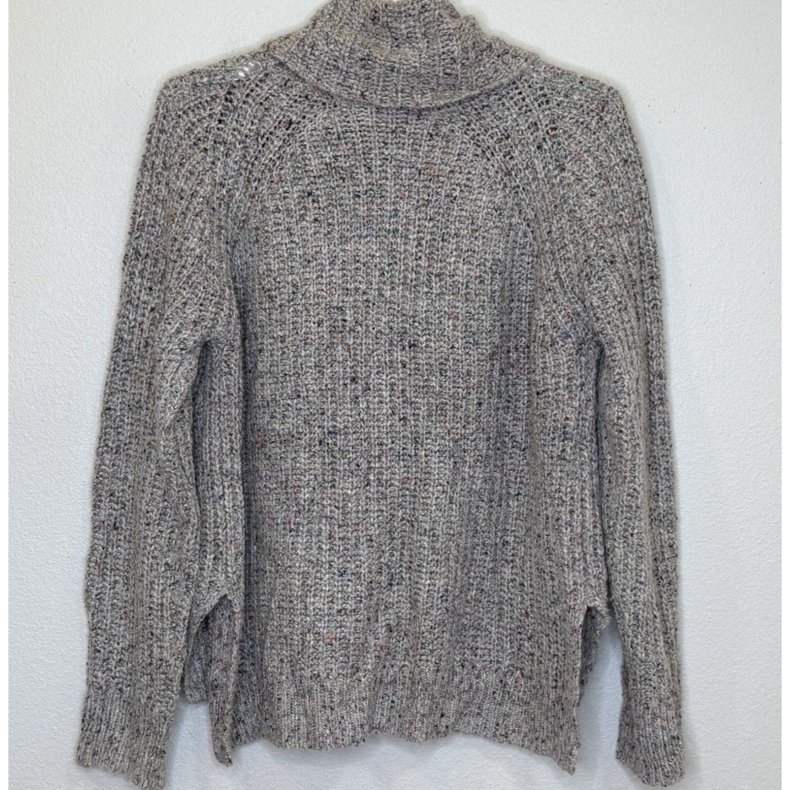 Madewell Madewell Turtle Neck Sweater Womens Size Medium Gray Pullover High Low Slits Size M / US 6-8 / IT 42-44 - 5 Thumbnail