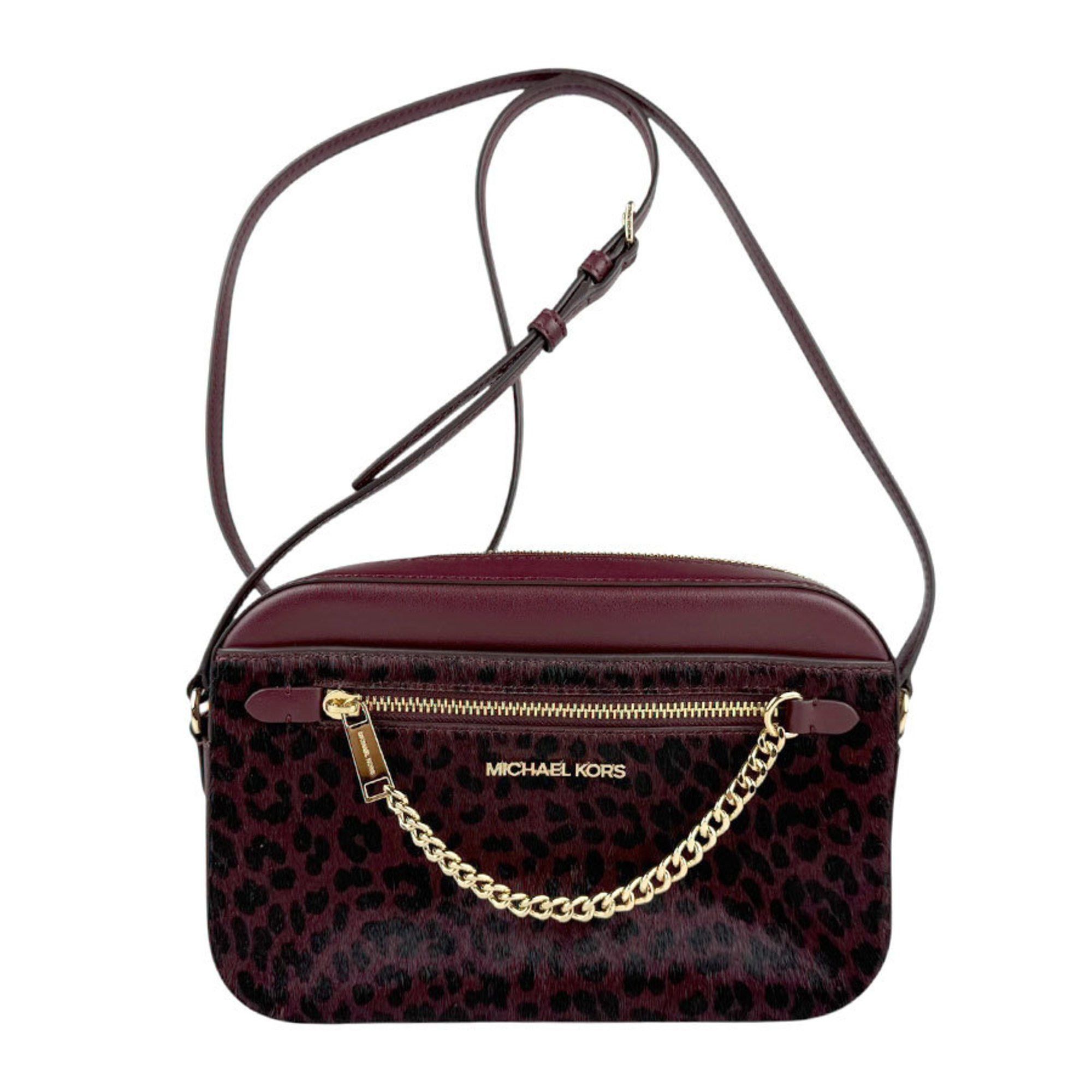 Michael Kors Shoulder Bag, Leopard Print, Porcelain Leather