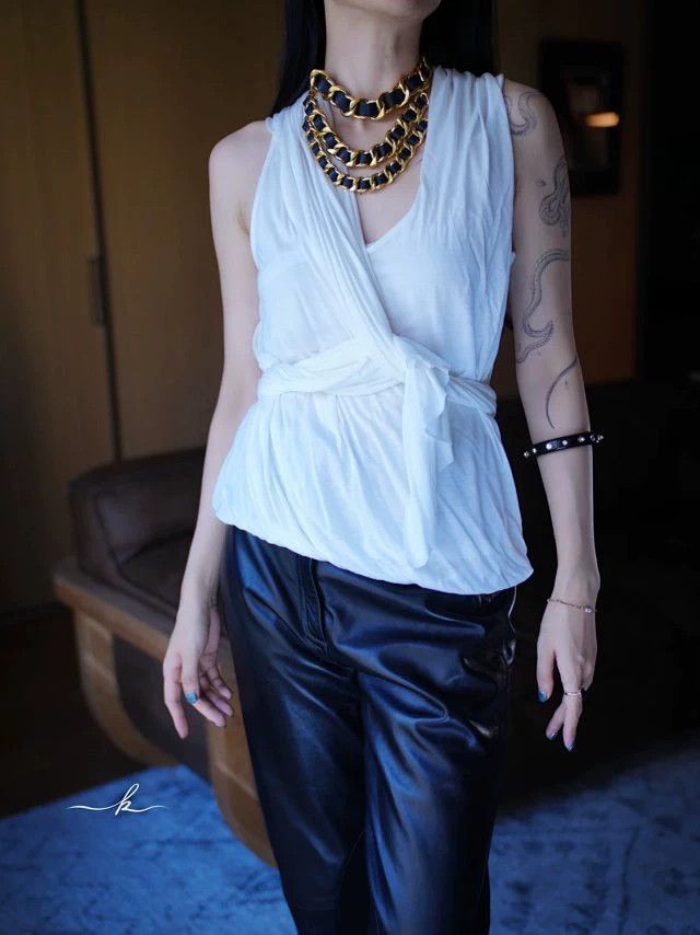 Alexander McQueen AMQ Vintage Modal Long Sash Tank IT42 M NWT Size M / US 6-8 / IT 42-44 - 3 Thumbnail