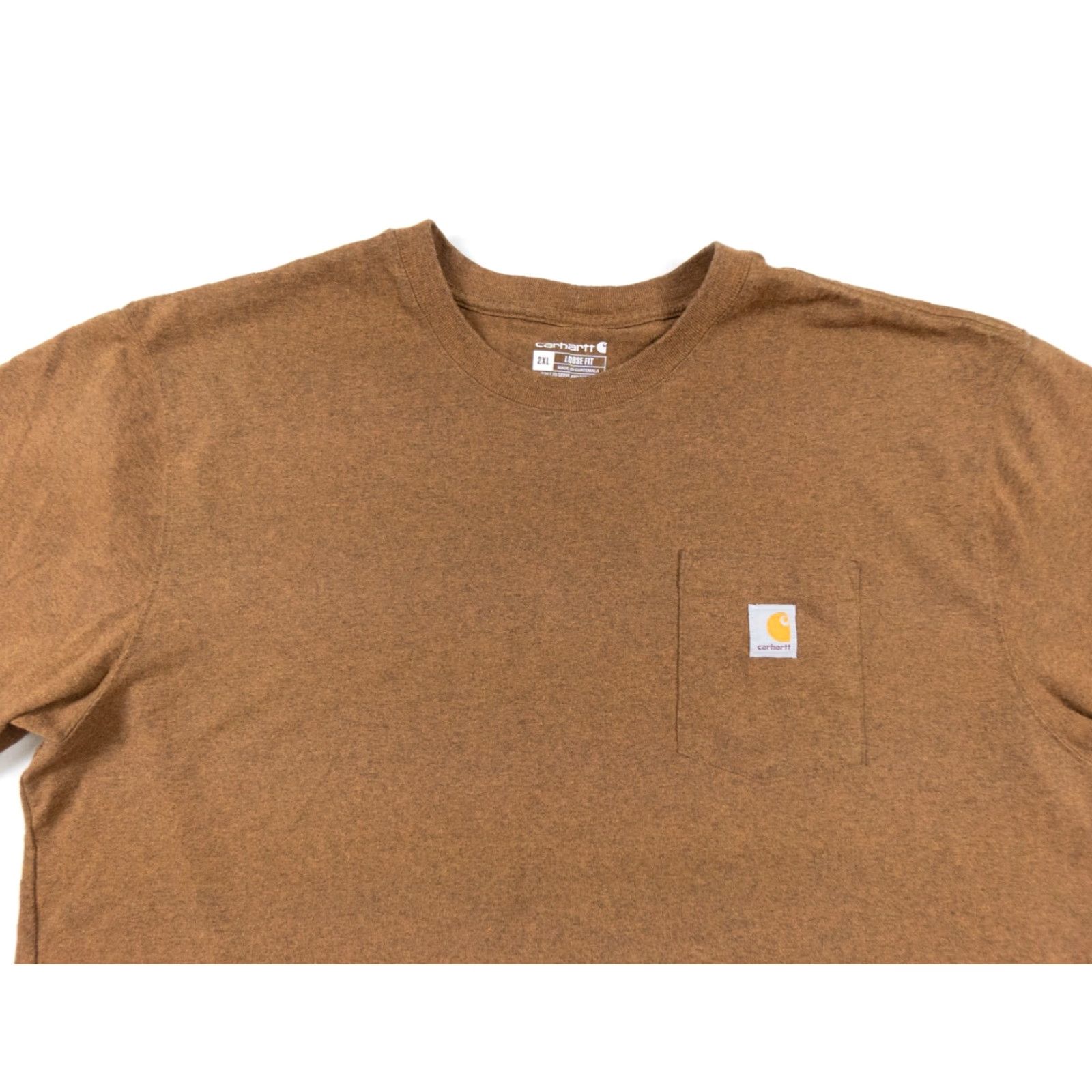 Carhartt Carhartt Brown Pocket T-Shirt Adult 2XL Short Sleeve Regular Fit Workwear Outdoors Mens Size US XXL / EU 58 / 5 - 2 Thumbnail