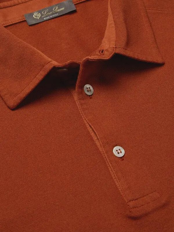 Loro Piana o1w1db10724 Cotton-Piqué Polo Shirt in Brown Size US XXL / EU 58 / 5 - 5 Thumbnail