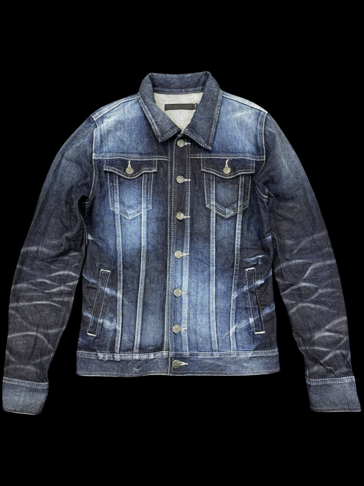 GOSTAR DE FUGA 💥Archival💥Fuga Claw Mark Fades Skinny Trucker Jacket K9 Size US XS / EU 42 / 0 - 1 Thumbnail