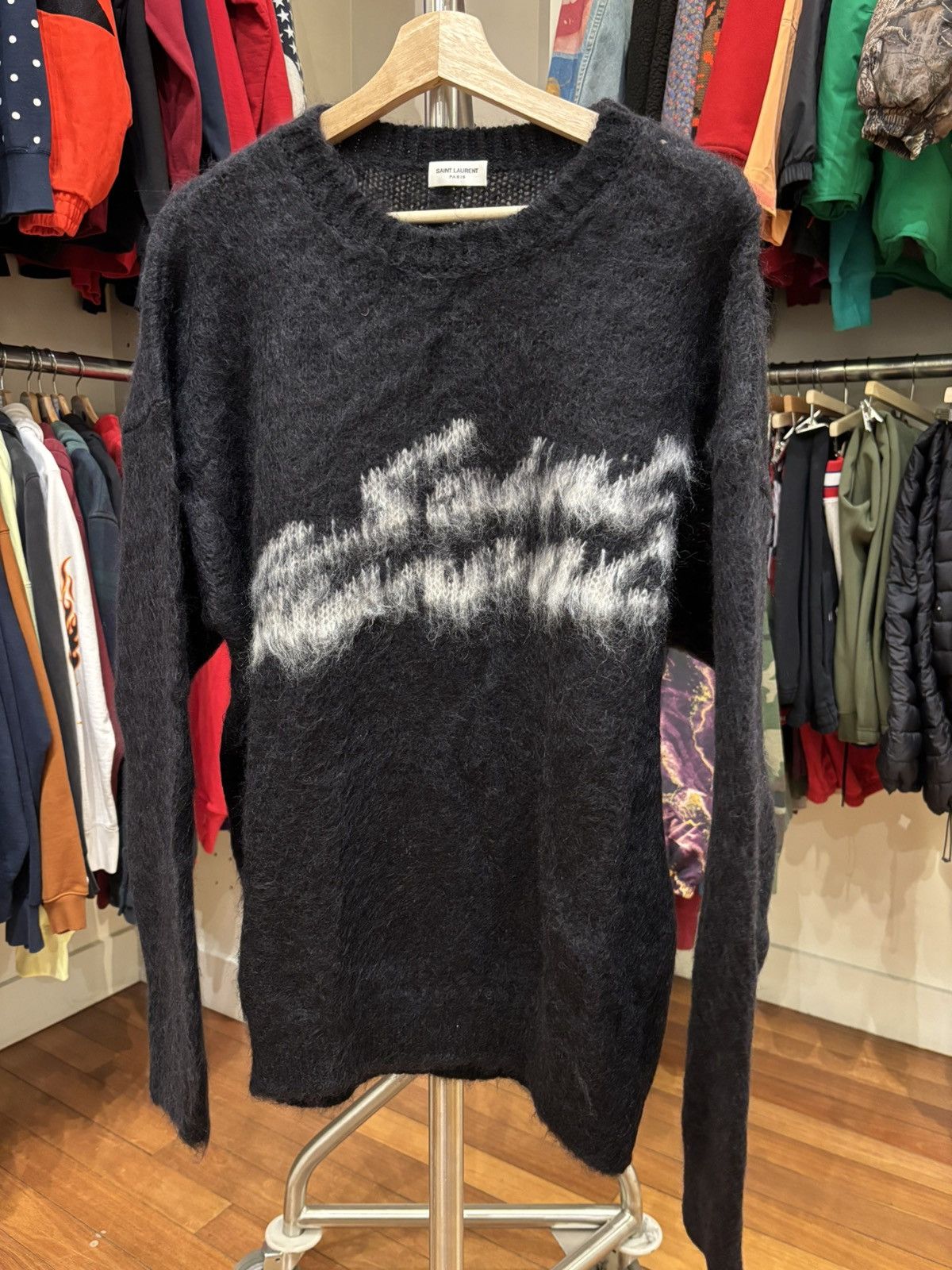 Yves Saint Laurent YSL Mohair Sweater Size US XXL / EU 58 / 5 - 1 Thumbnail