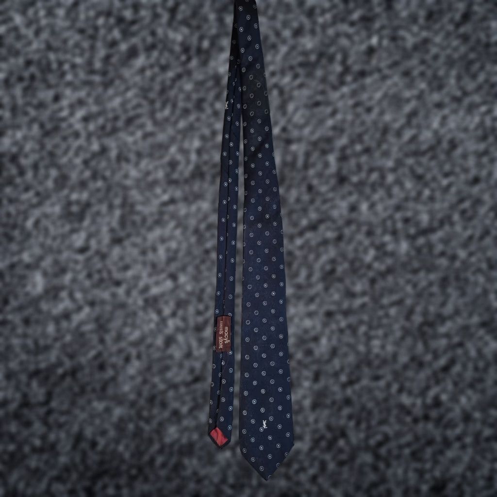 Yves Saint Laurent VINTAGE Yves Saint Laurent YSL Signature Navy Blue ...
