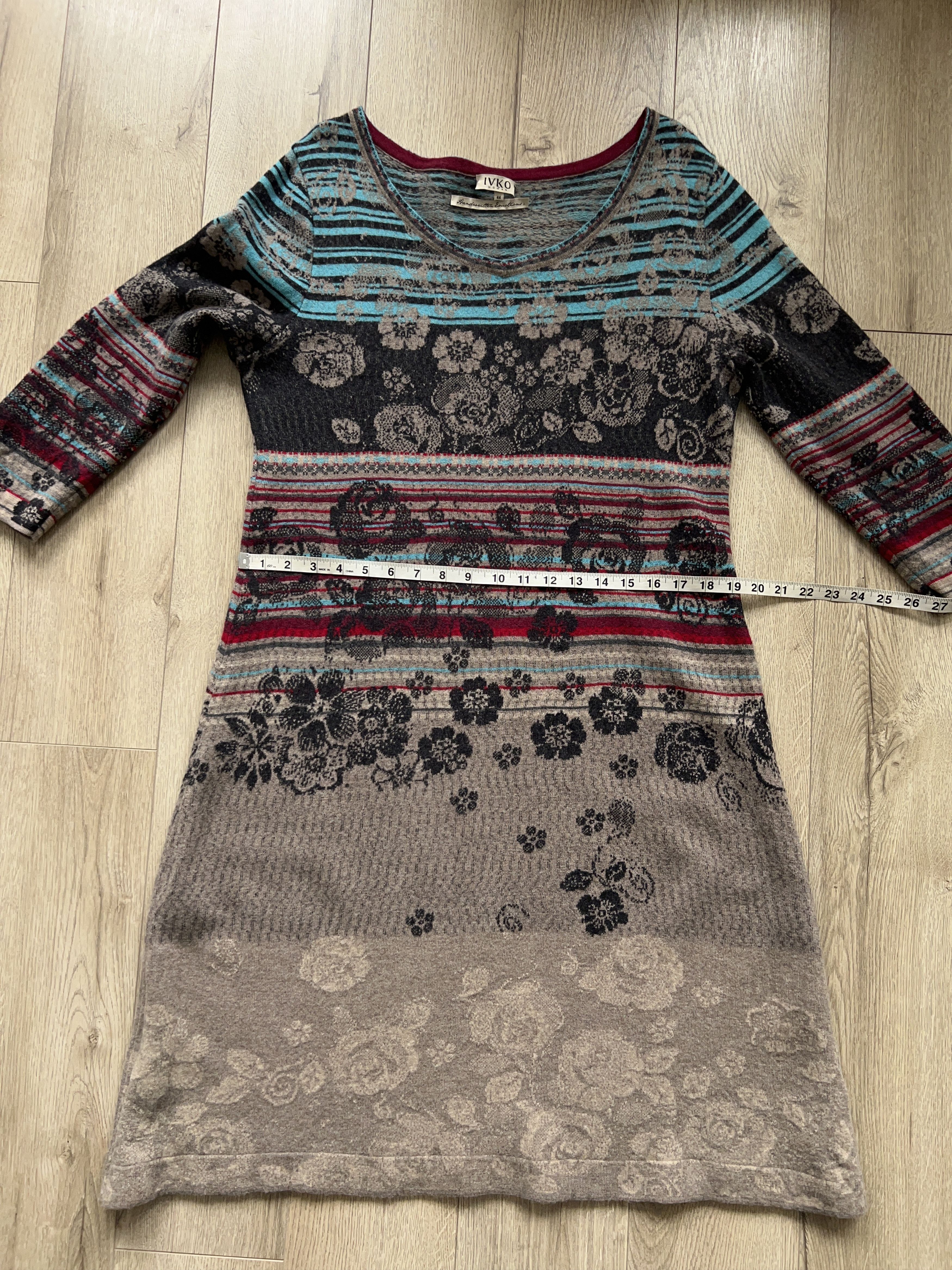 Designer × Traditional Weatherwear IVKO Traditional Float Floral Dress Multicolor Knee Length Size M / US 6-8 / IT 42-44 - 8 Thumbnail