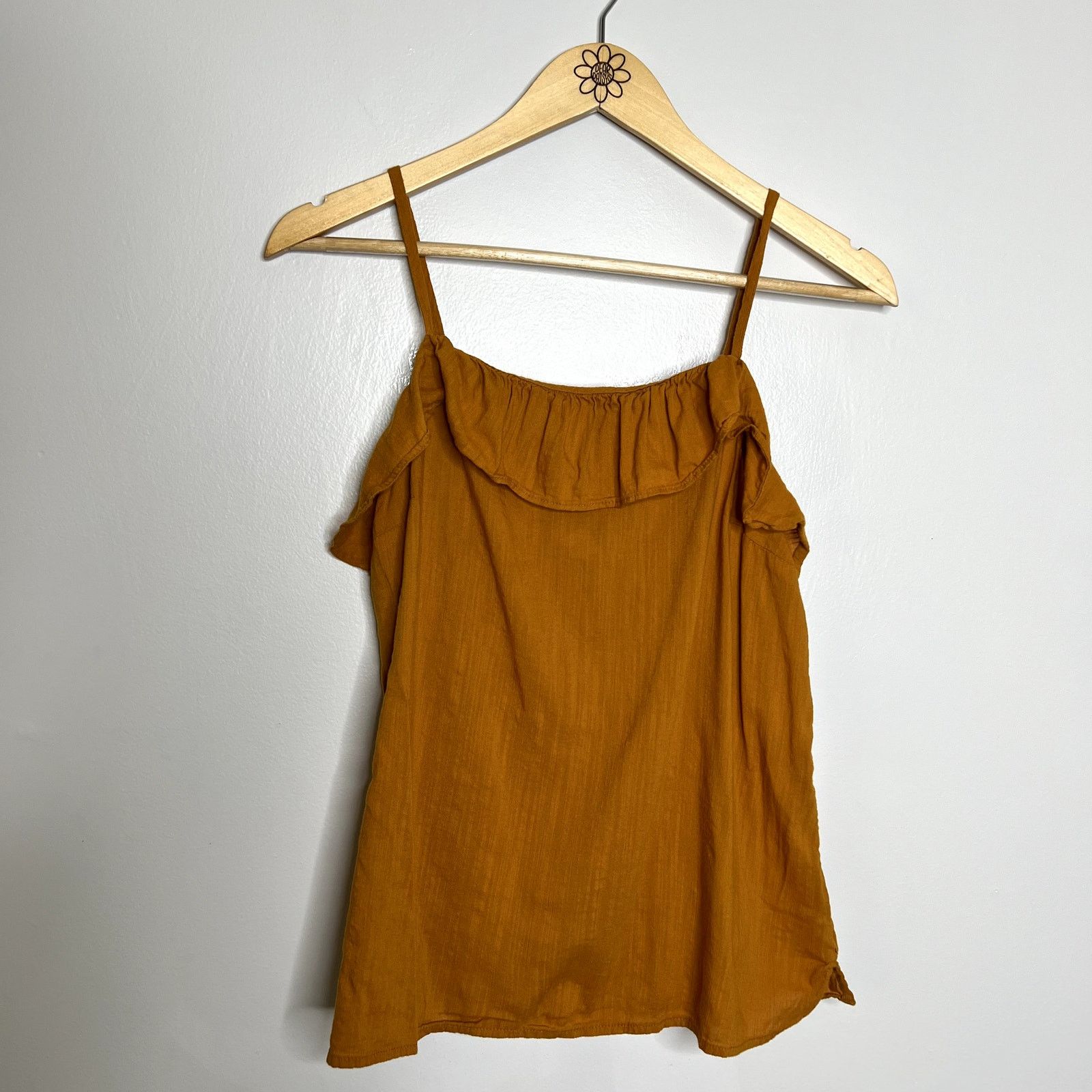 Old Navy Old Navy Orange Ruffle Tank Top Size M / US 6-8 / IT 42-44 - 4 Thumbnail