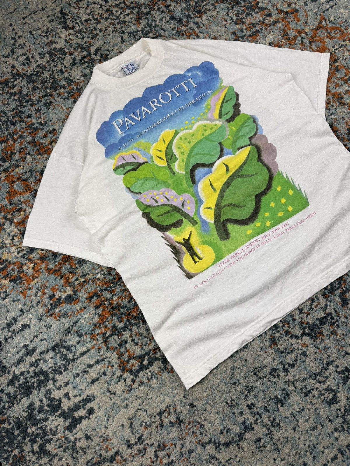 Band Tees Vintage 1991 Luciano Pavarotti tenor opera singer graphic te Size US XL / EU 56 / 4 - 3 Thumbnail