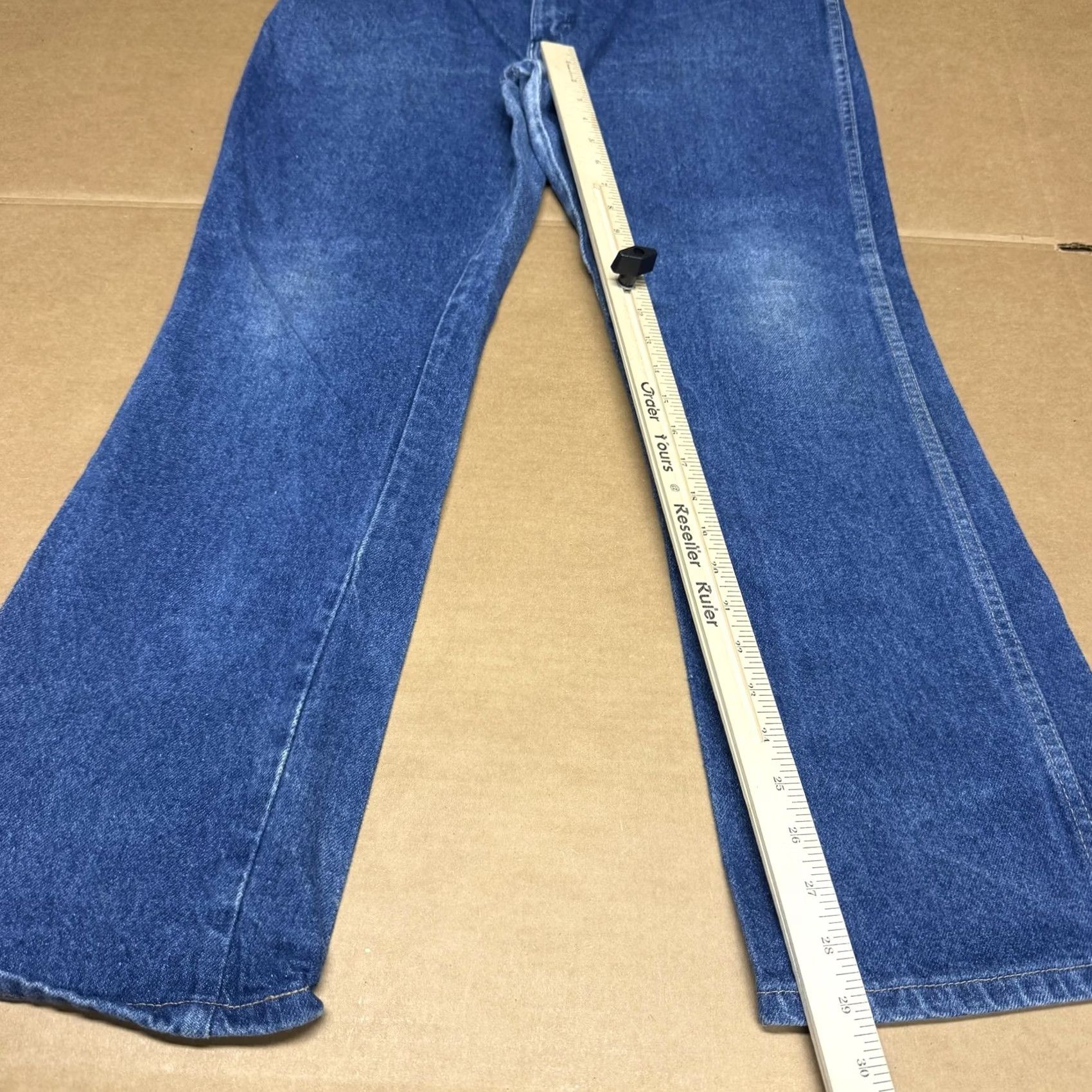 Denime Rustler Jeans Mens 38x30 Blue Regular Fit Straight Leg Denim USA Made Size US 38 / EU 54 - 3 Thumbnail