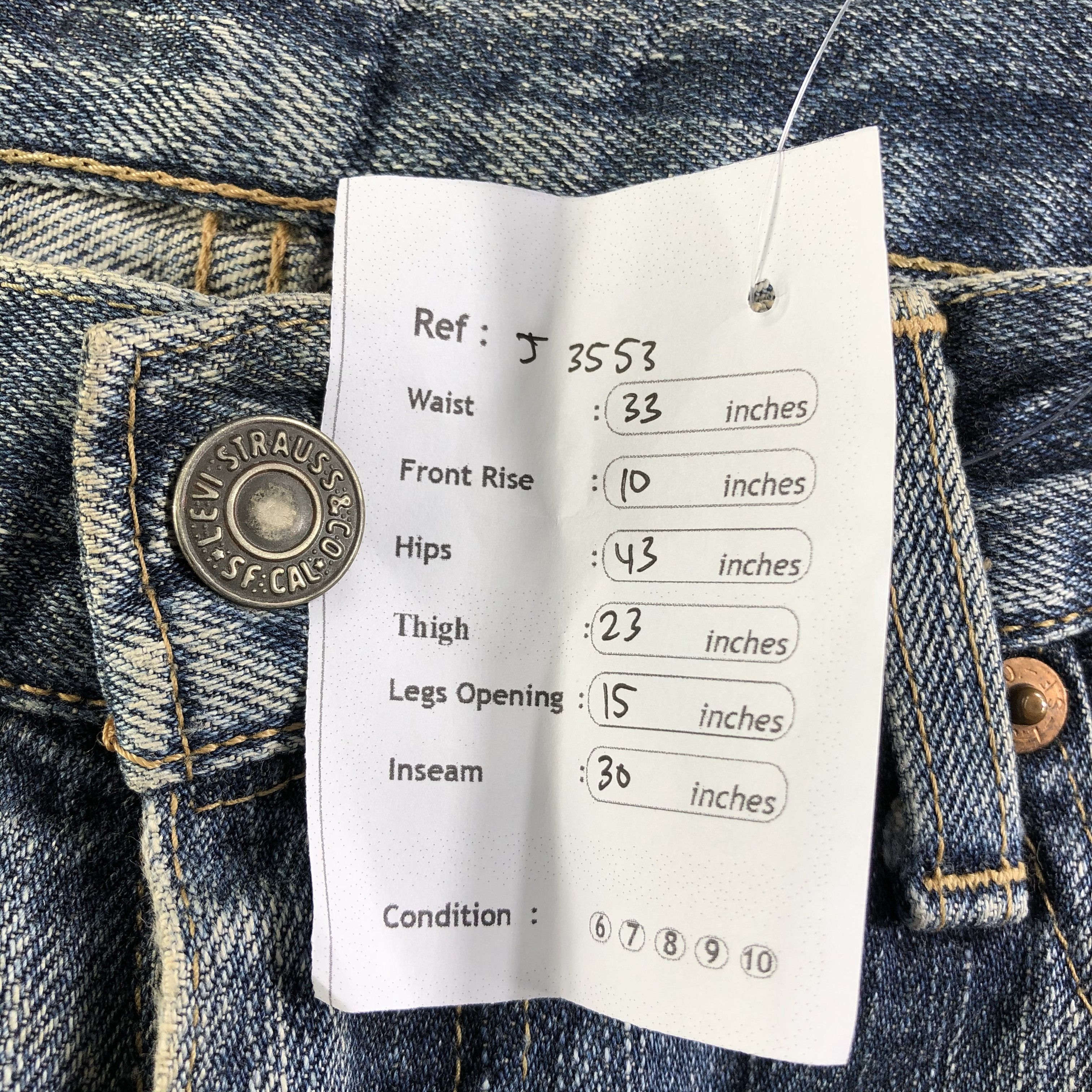 Levi's 90s Vintage Levis 505 Jeans-J3553 Size US 33 - 14 Thumbnail