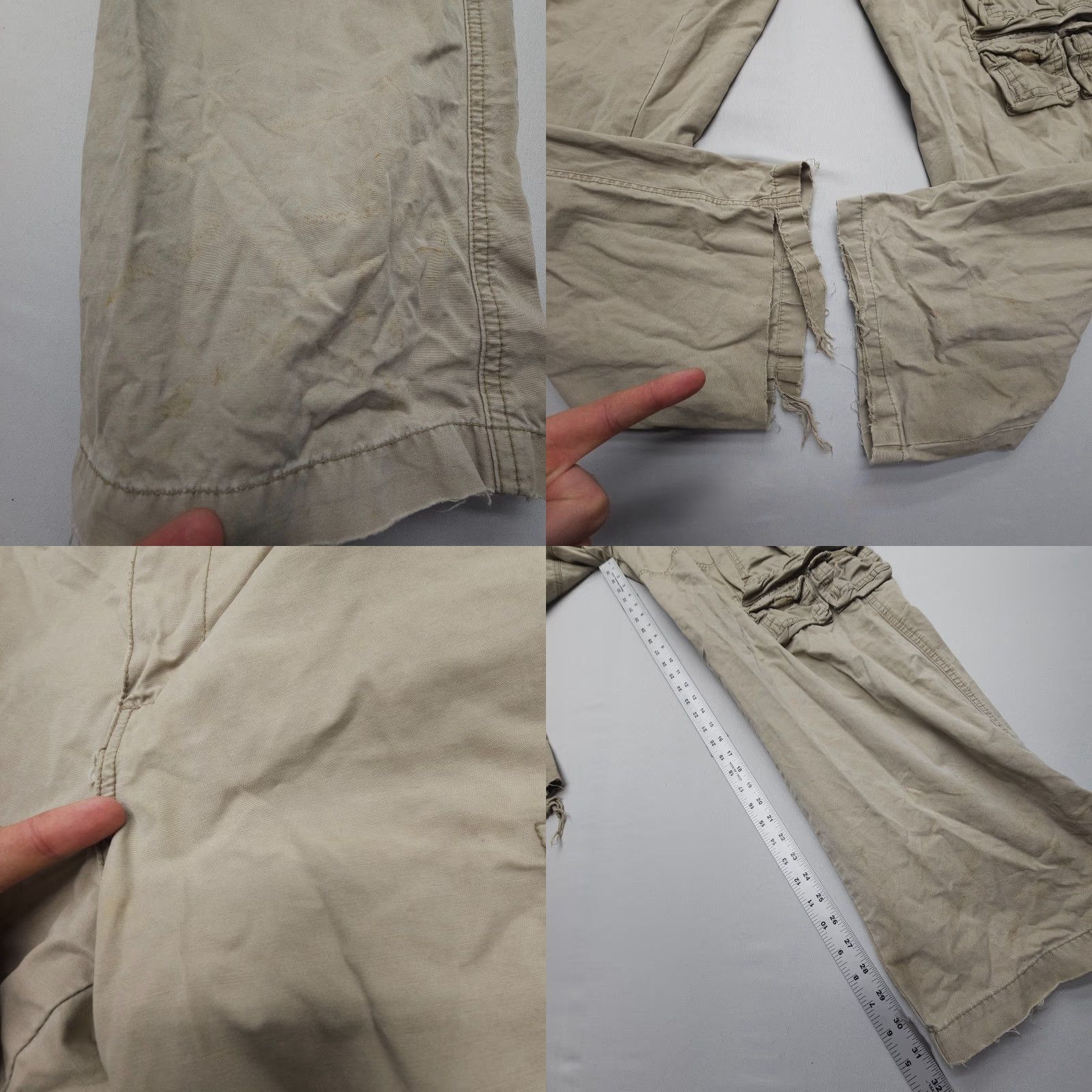 Abercrombie & Fitch VINTAGE Abercrombie & Fitch Cargo Pants Mens 36x32 Beige Canvas 5-Pocket Cargo 90s Army Outdoor Casual Workwear Mens Size US 36 / EU 52 - 8 Thumbnail