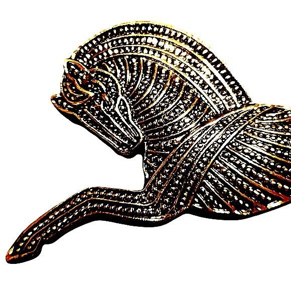Other Brass Horse Brooch Full of Texture, Beauty, Craftsmanship an Size ONE SIZE - 2 Thumbnail