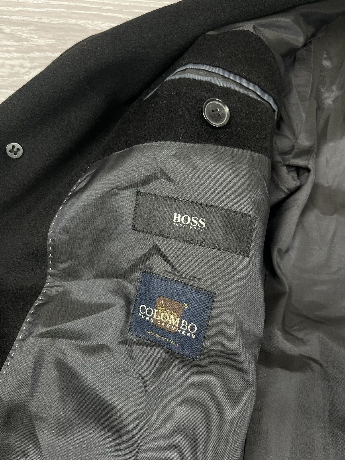 Hugo Boss Hugo Boss Morgan 100% Cashmere Three Buttons Long Black Coat Size US L / EU 52-54 / 3 - 13 Thumbnail