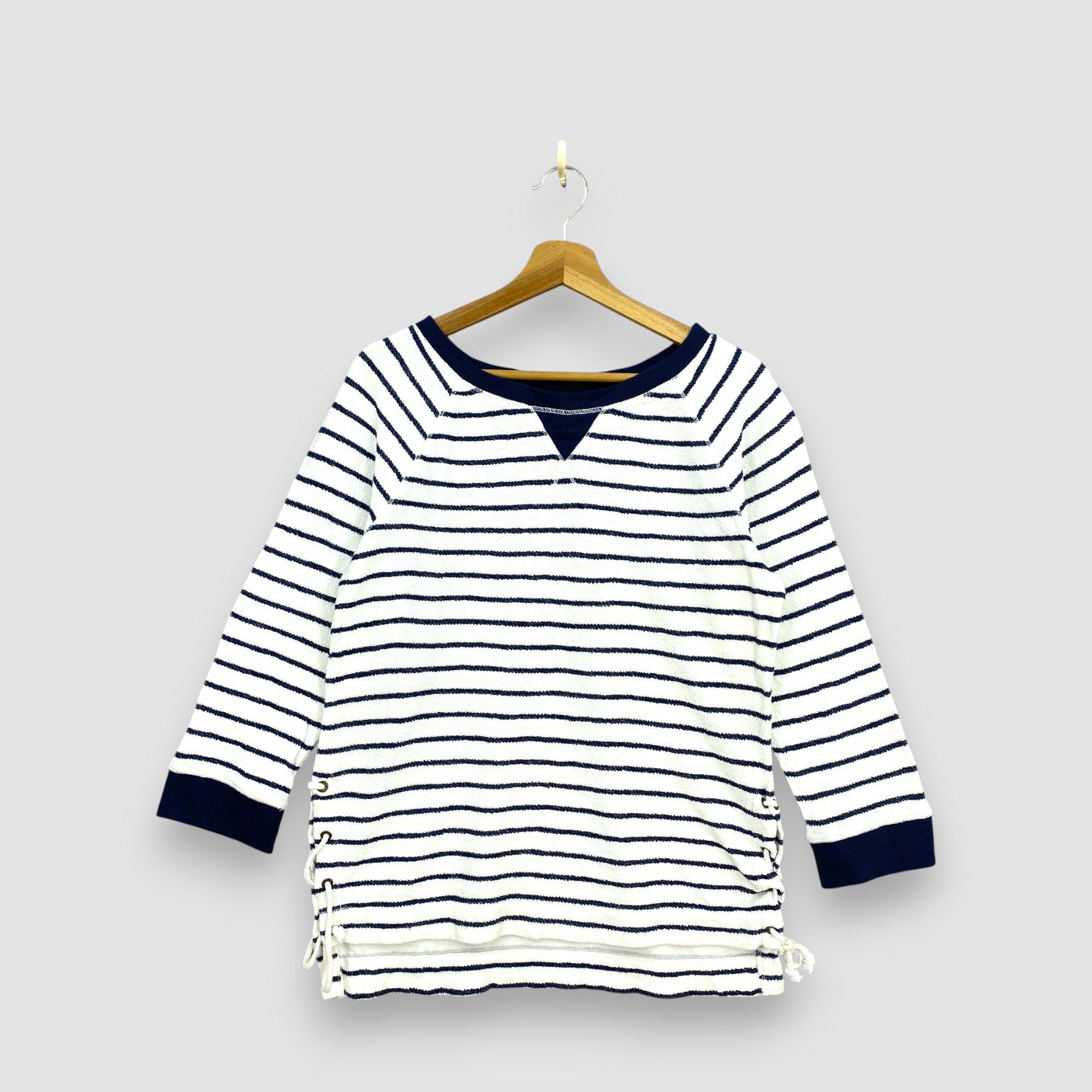 Polo Ralph Lauren Vintage 90s Ralph Lauren Striped Sweatshirt Pullover Jumper Size S / US 4 / IT 40 - 1 Thumbnail