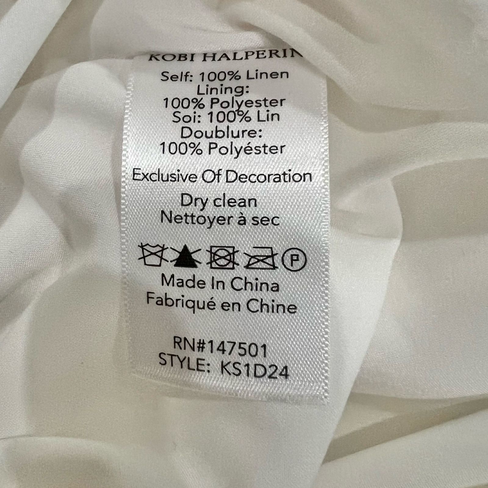 KOBI HALPERIN Kobi Halperin Ivory Beaded Tassel Shift Linen Dress size M Size M / US 6-8 / IT 42-44 - 4 Thumbnail
