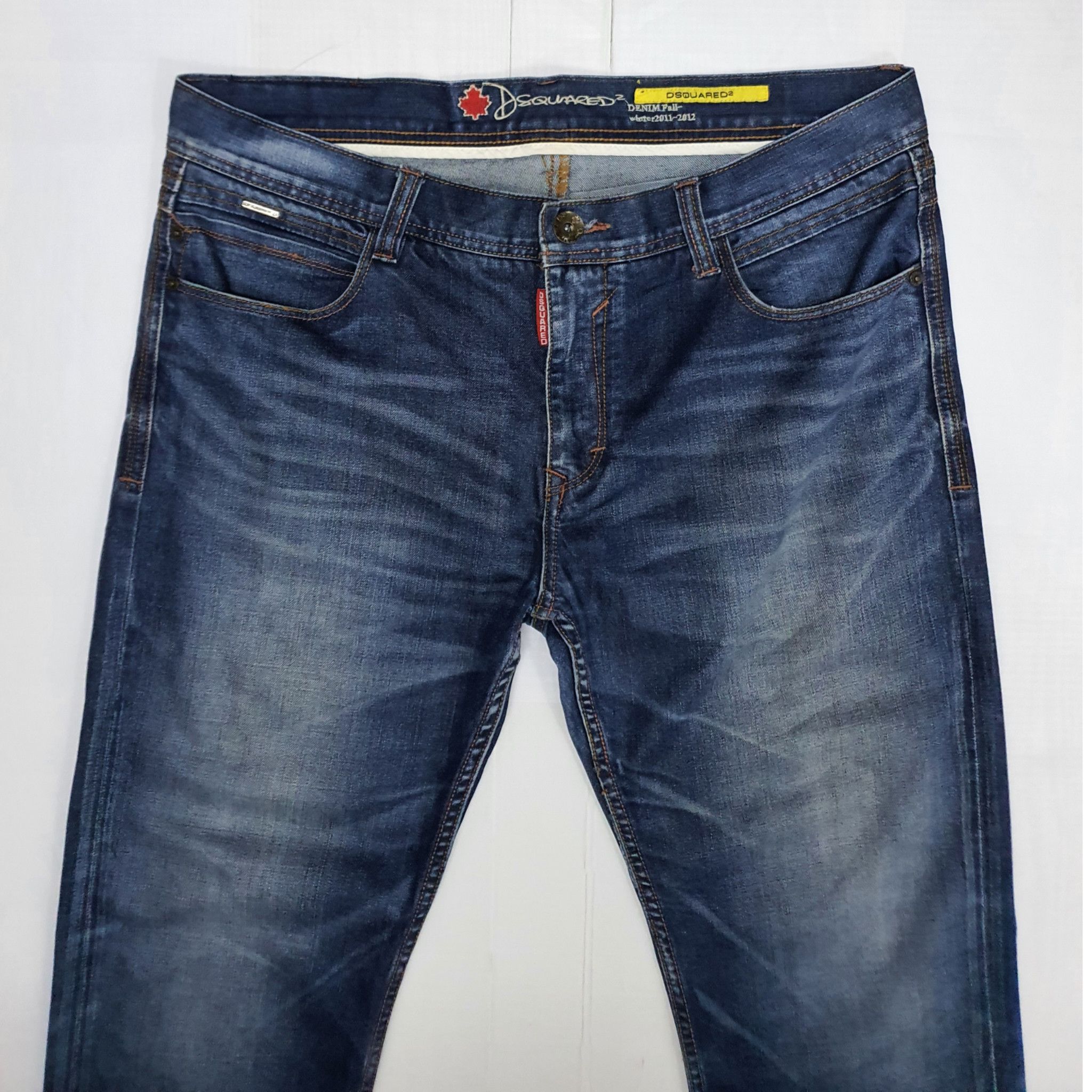 Image of Waist 38" Dsquared2 Denim Fall Winter 2011-2012 Jeans in Blue Denim, Men's