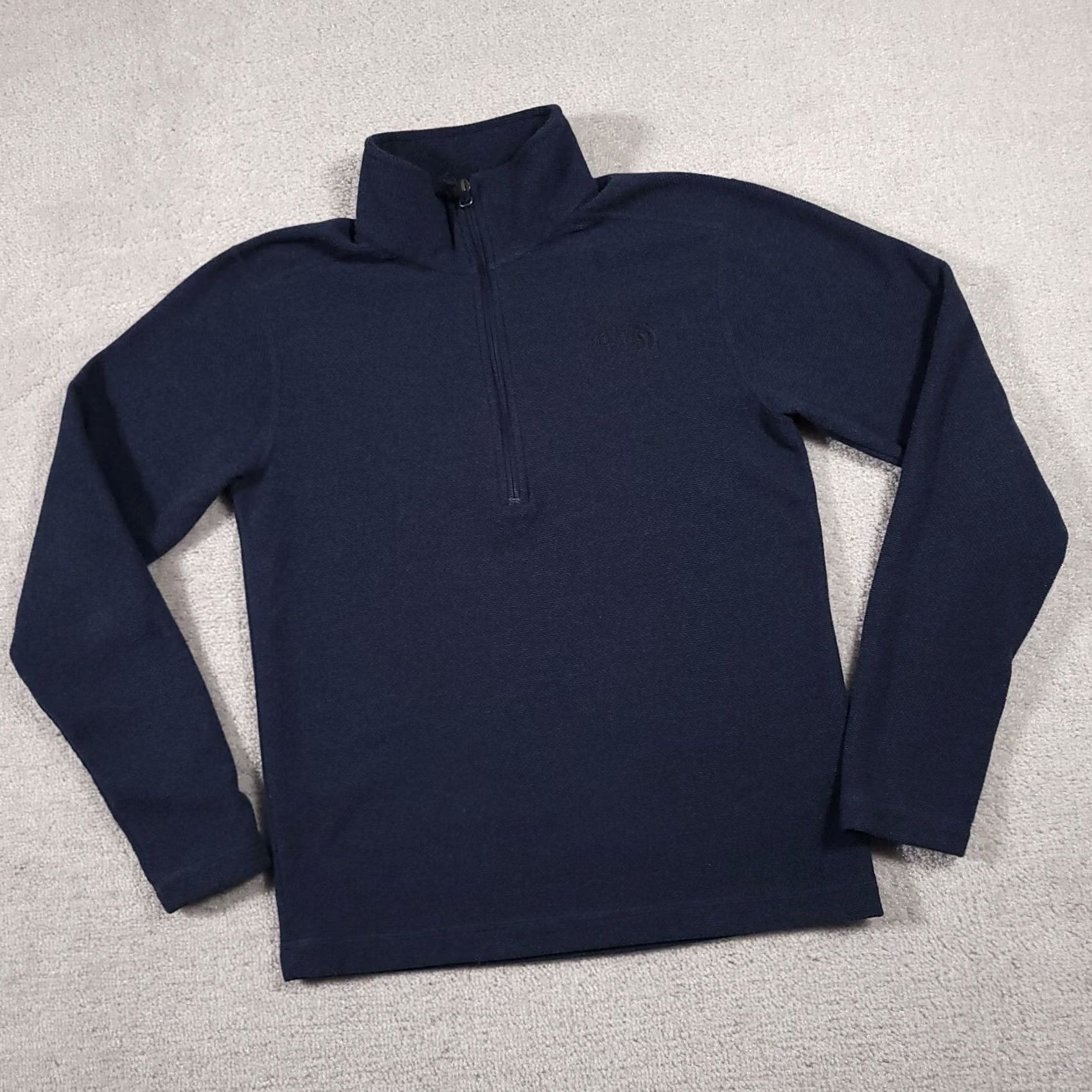 The North Face The North Face 1/2 Zip Shirt Mens Small Blue Textured Knit Fleece Lined Heavy Size US S / EU 44-46 / 1 - 2 Thumbnail