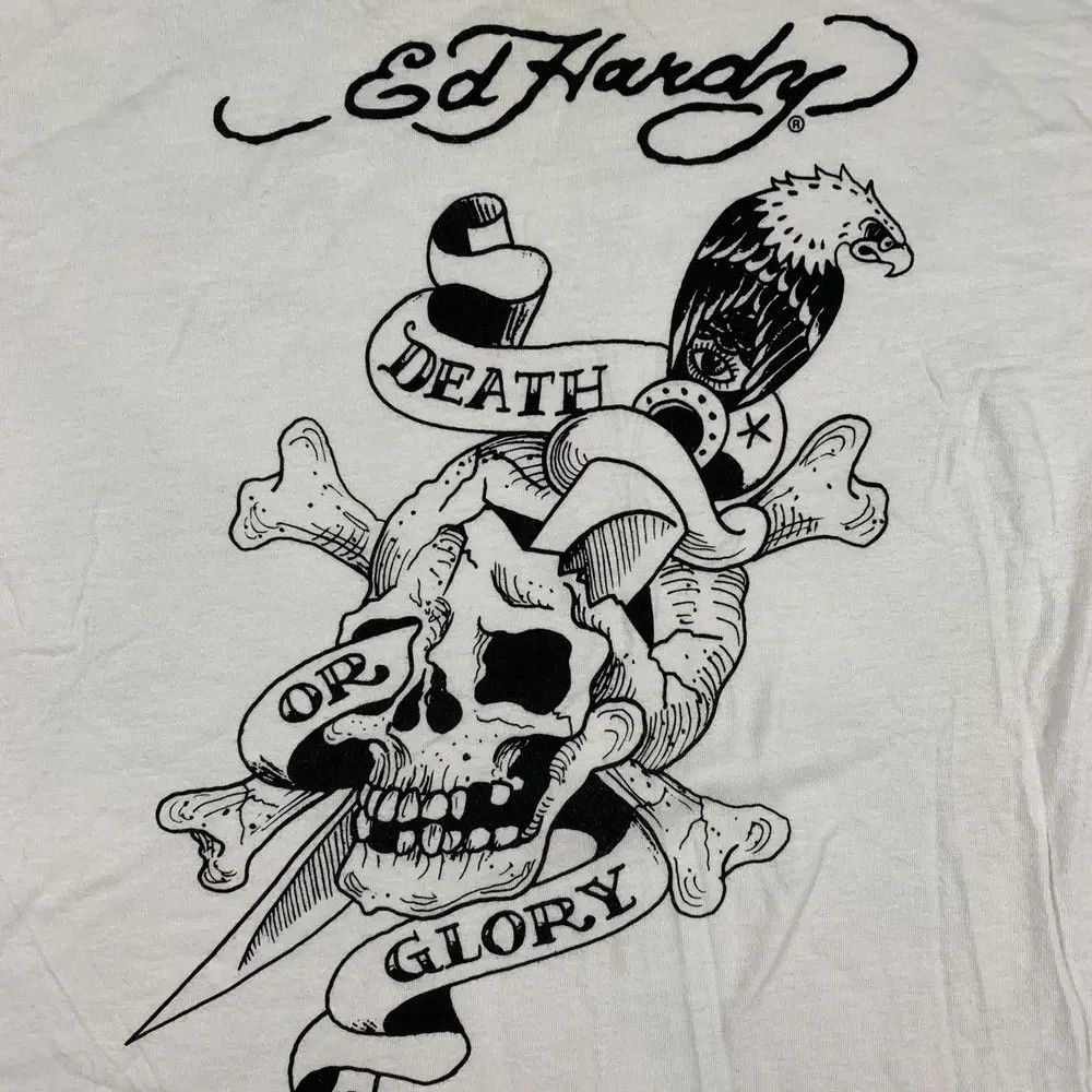 Ed Hardy × Vintage Ed hardy Y2K Vintage Tshirt Tee drip tattoo print goth Size US XL / EU 56 / 4 - 3 Thumbnail