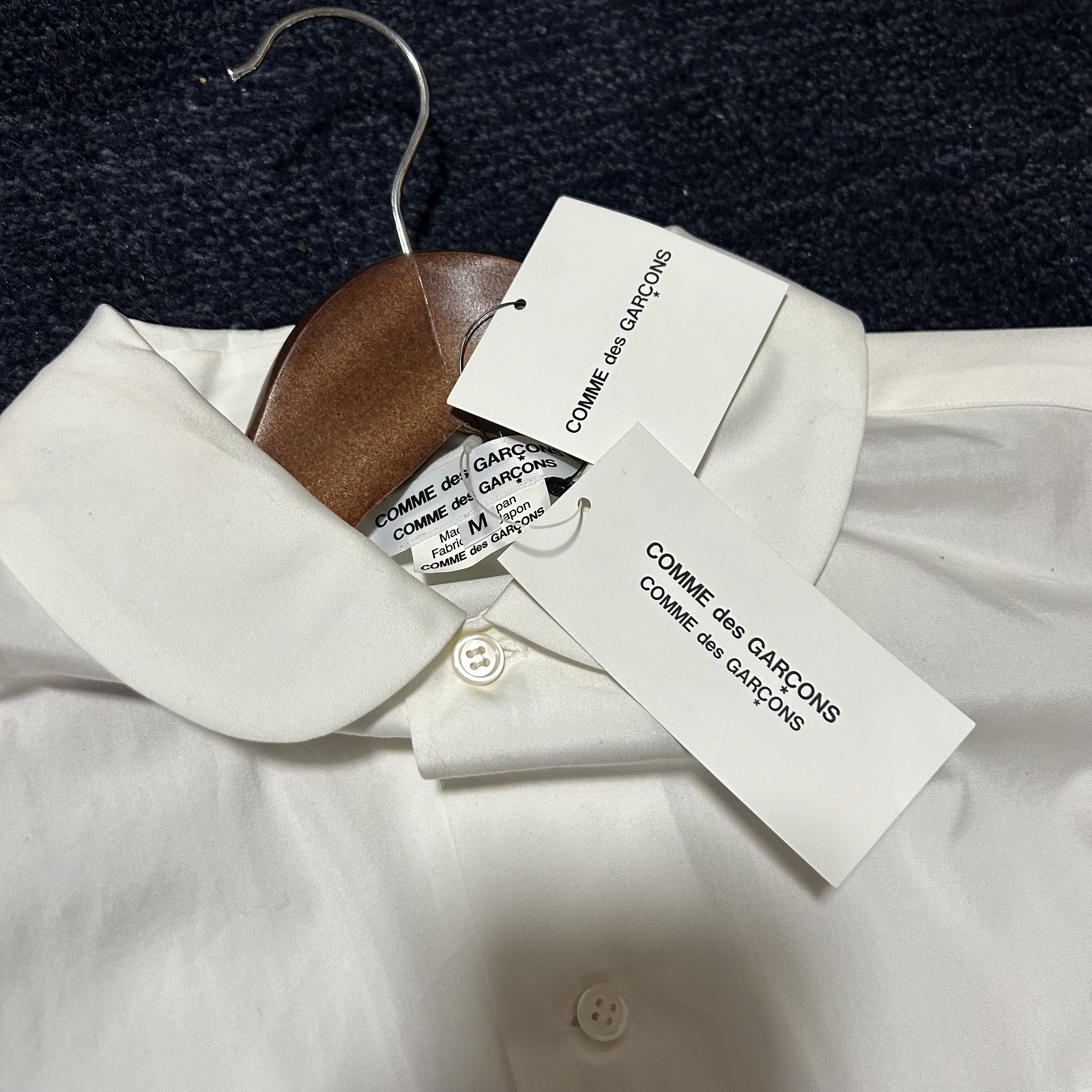 Comme des Garcons White Collared Blouse Size M / US 6-8 / IT 42-44 - 2 Thumbnail