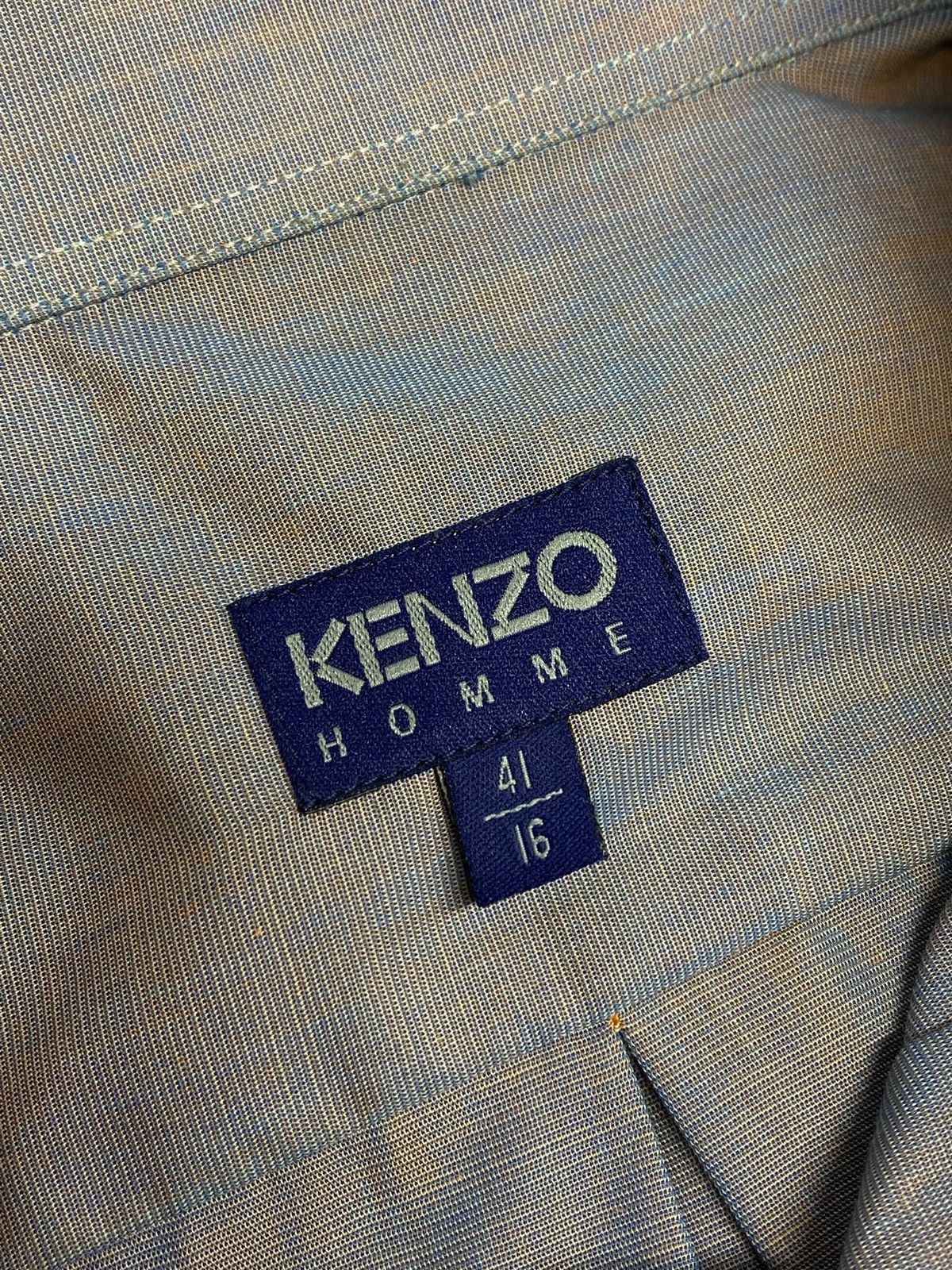 Kenzo Vintage Kenzo Homme Shimmer Two Tone Button Up Shirt Rare Size US M / EU 48-50 / 2 - 16 Thumbnail