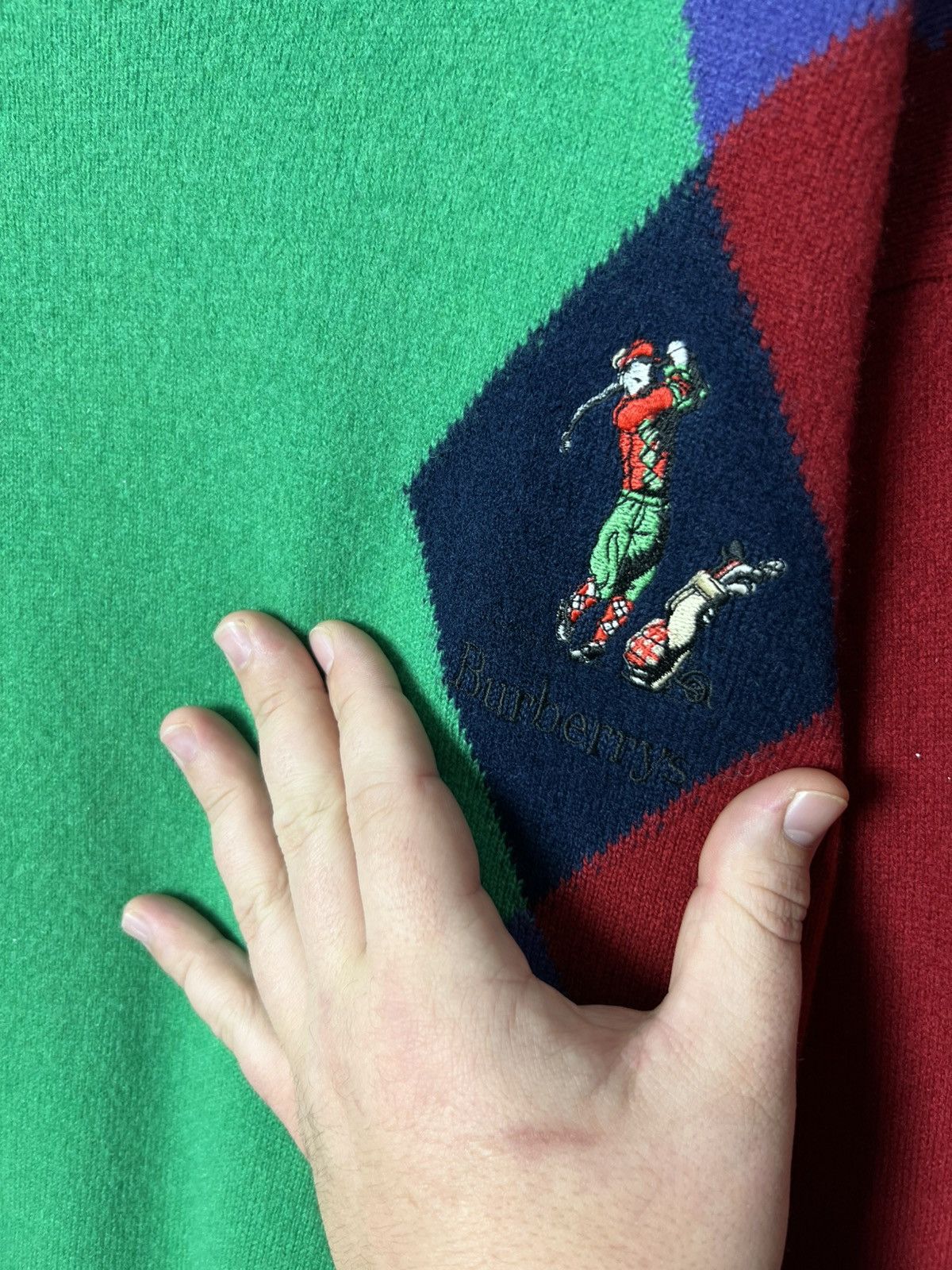 Burberry Vintage Burberrys Golf Crewneck Wool Knit Sweater Scotland Size US M / EU 48-50 / 2 - 5 Thumbnail