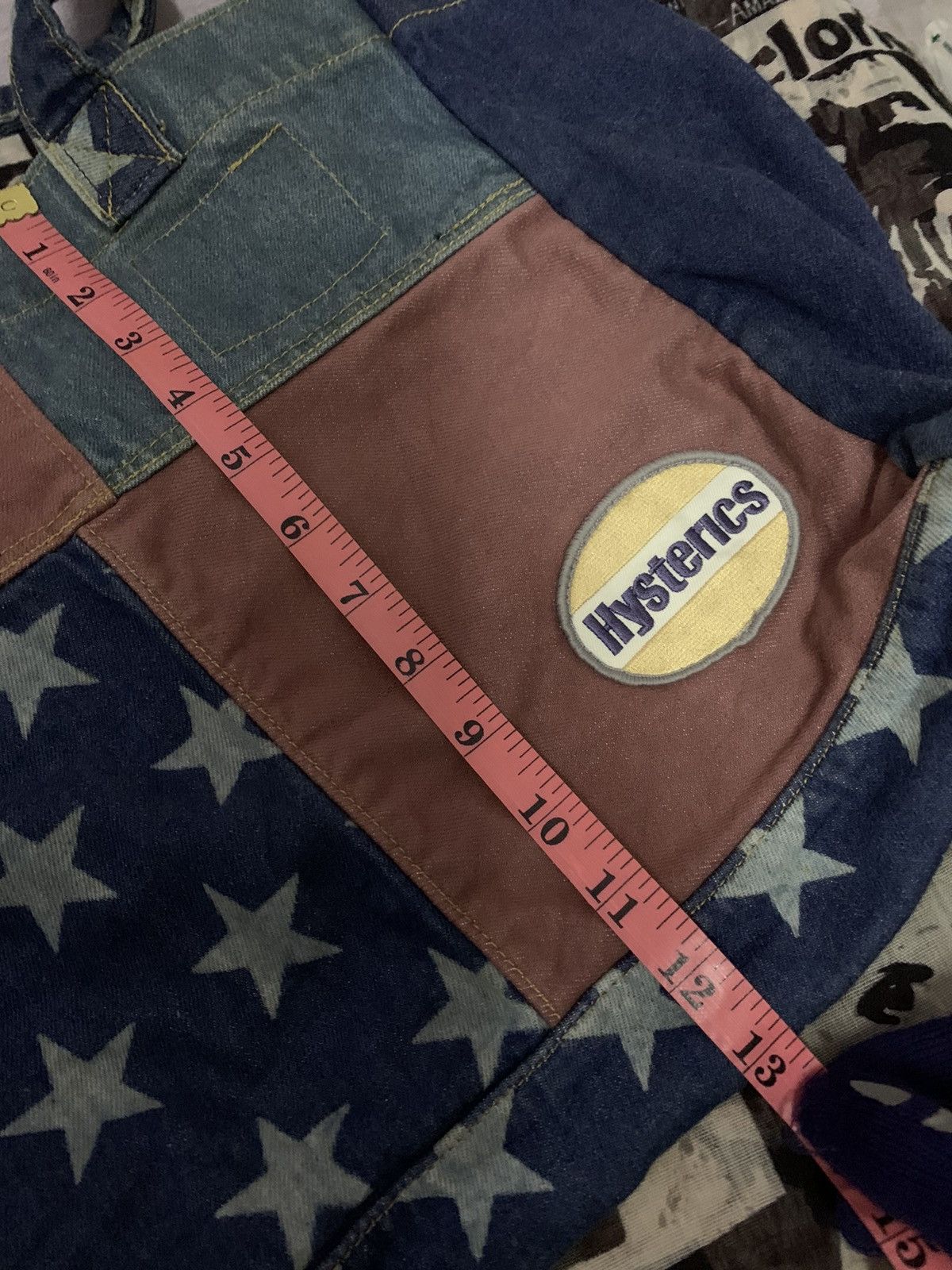 Hysteric Glamour 💥Hysteric Glamour Denim Patchwork Tote Bag Size ONE SIZE - 8 Thumbnail