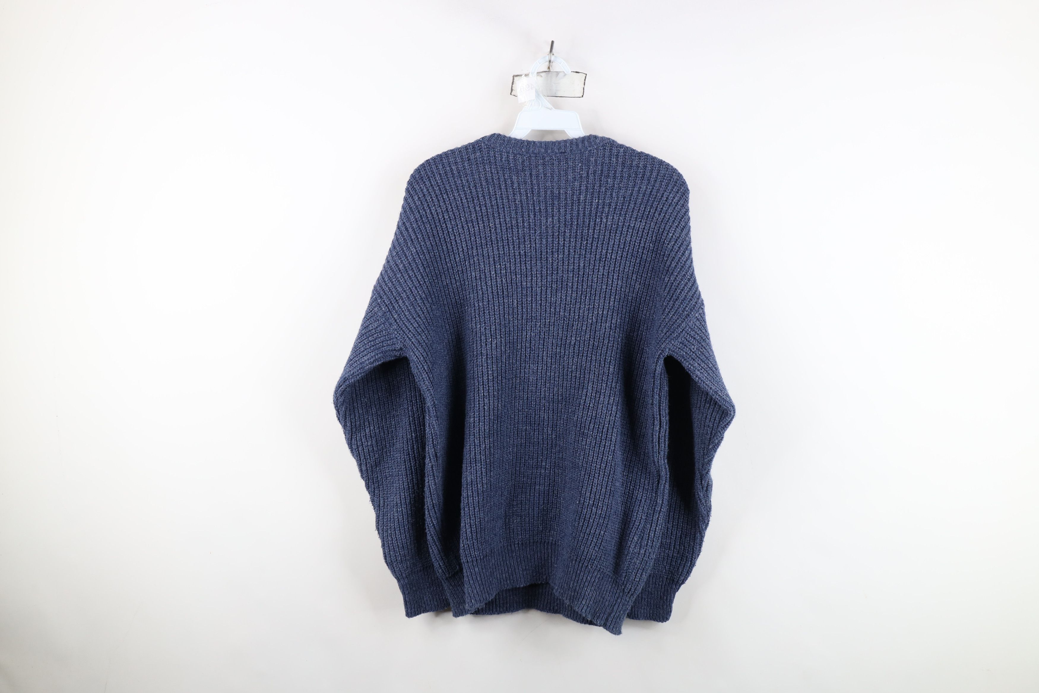 Vintage Vintage 90s Streetwear Blank Chunky Ribbed Knit Sweater USA Size US S / EU 44-46 / 1 - 8 Thumbnail