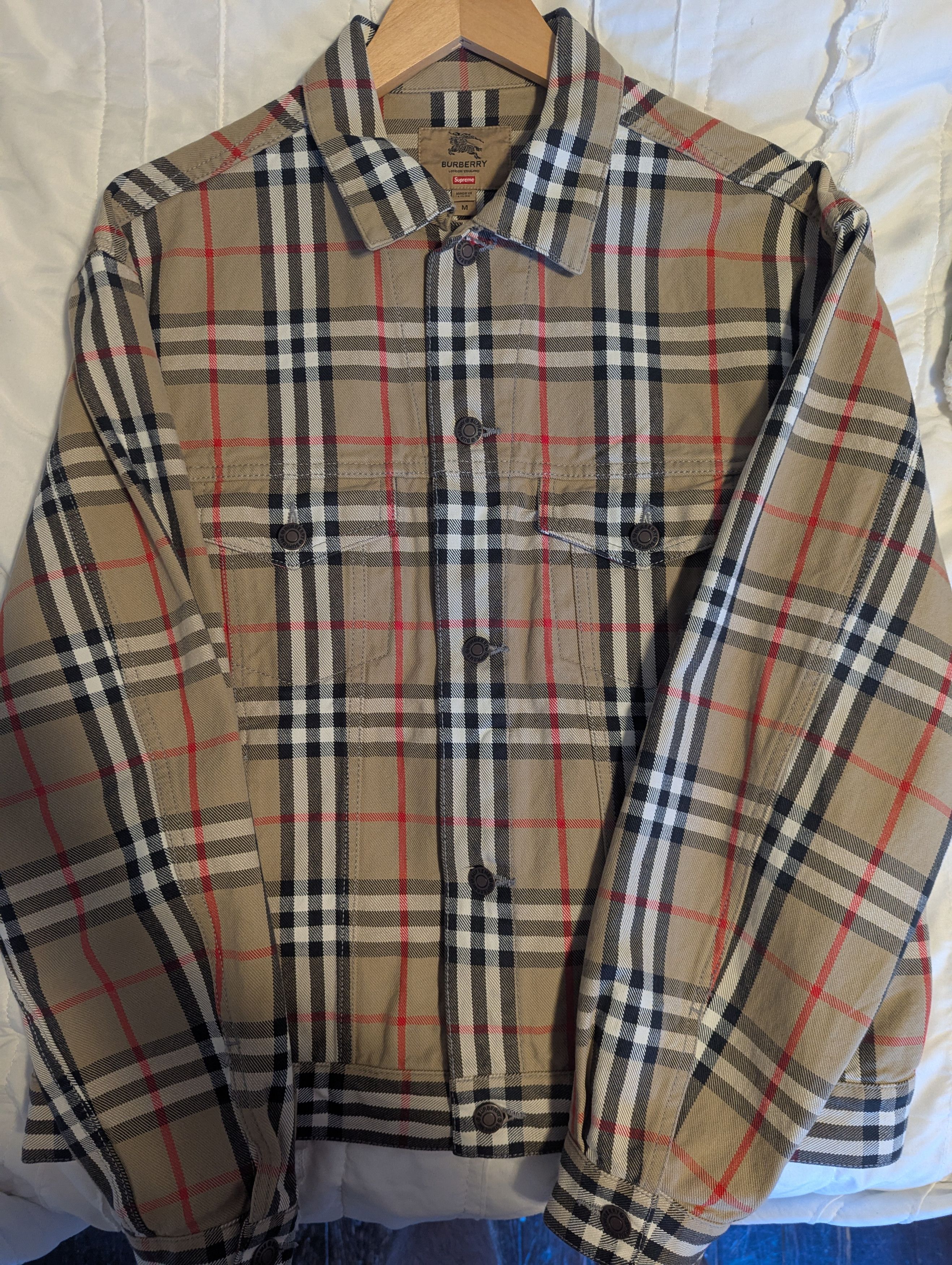 Burberry × Supreme Supreme x Burberry Denim Trucker Jacket Size US M / EU 48-50 / 2 - 1 Thumbnail