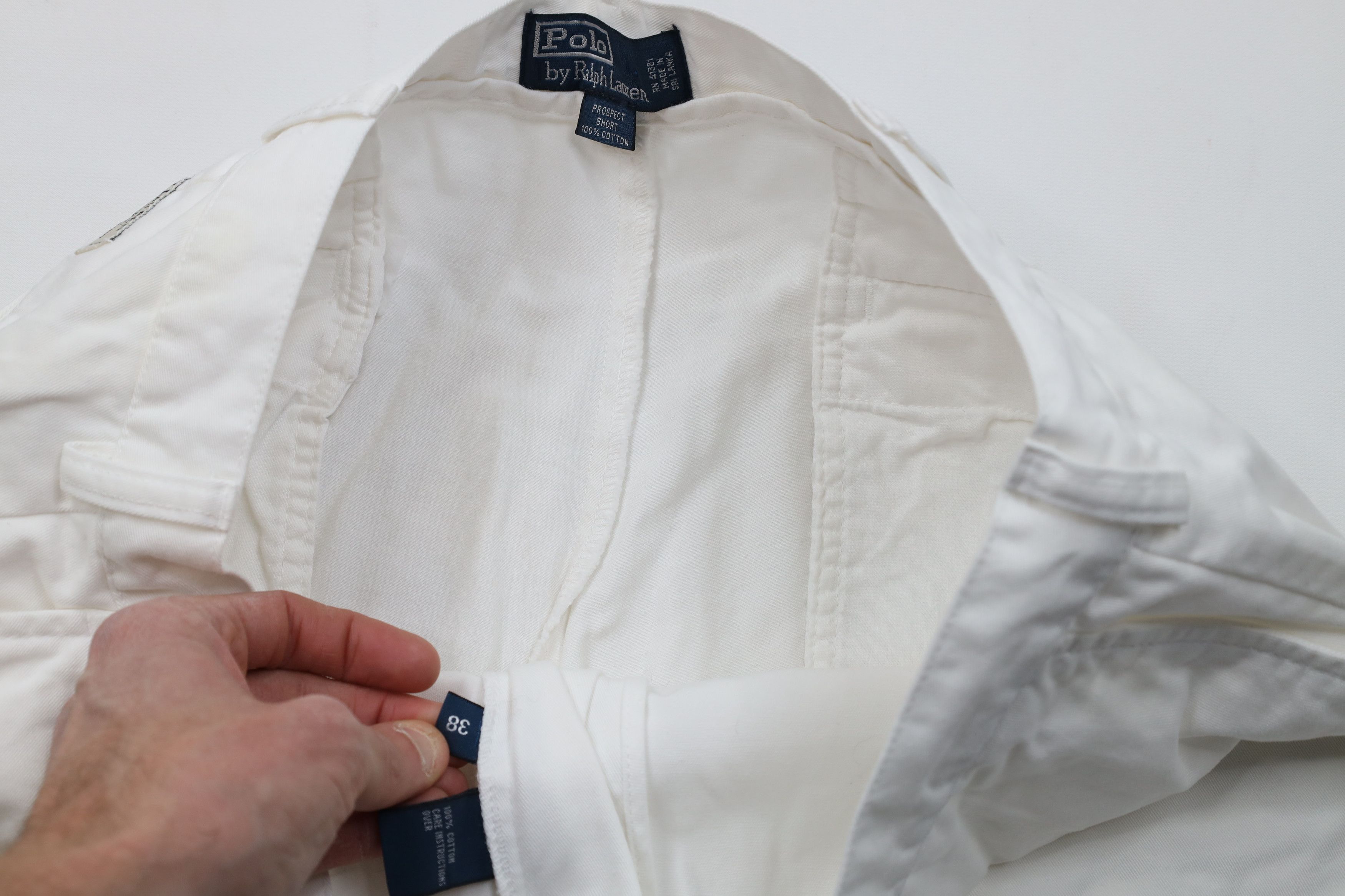Ralph Lauren Vintage 90s Ralph Lauren Chino Shorts White Cotton Golfing Size US 38 / EU 54 - 7 Thumbnail