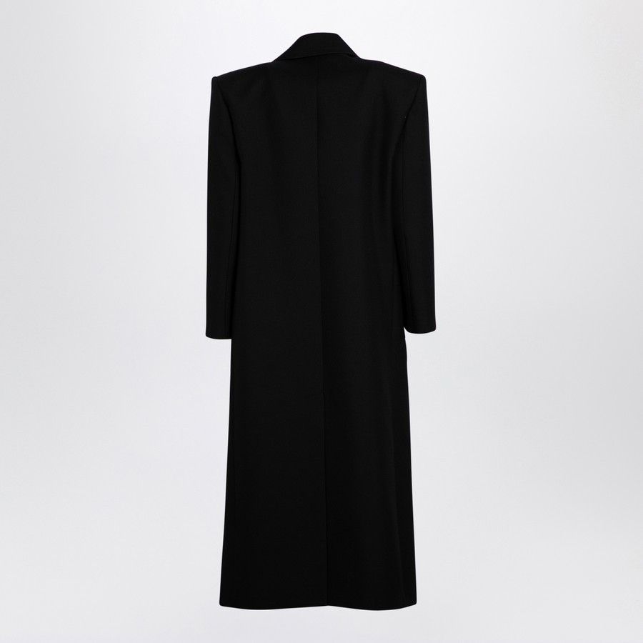 Valentino o1d2blof1024 Wool Coat in Black Size S / US 4 / IT 40 - 2 Thumbnail