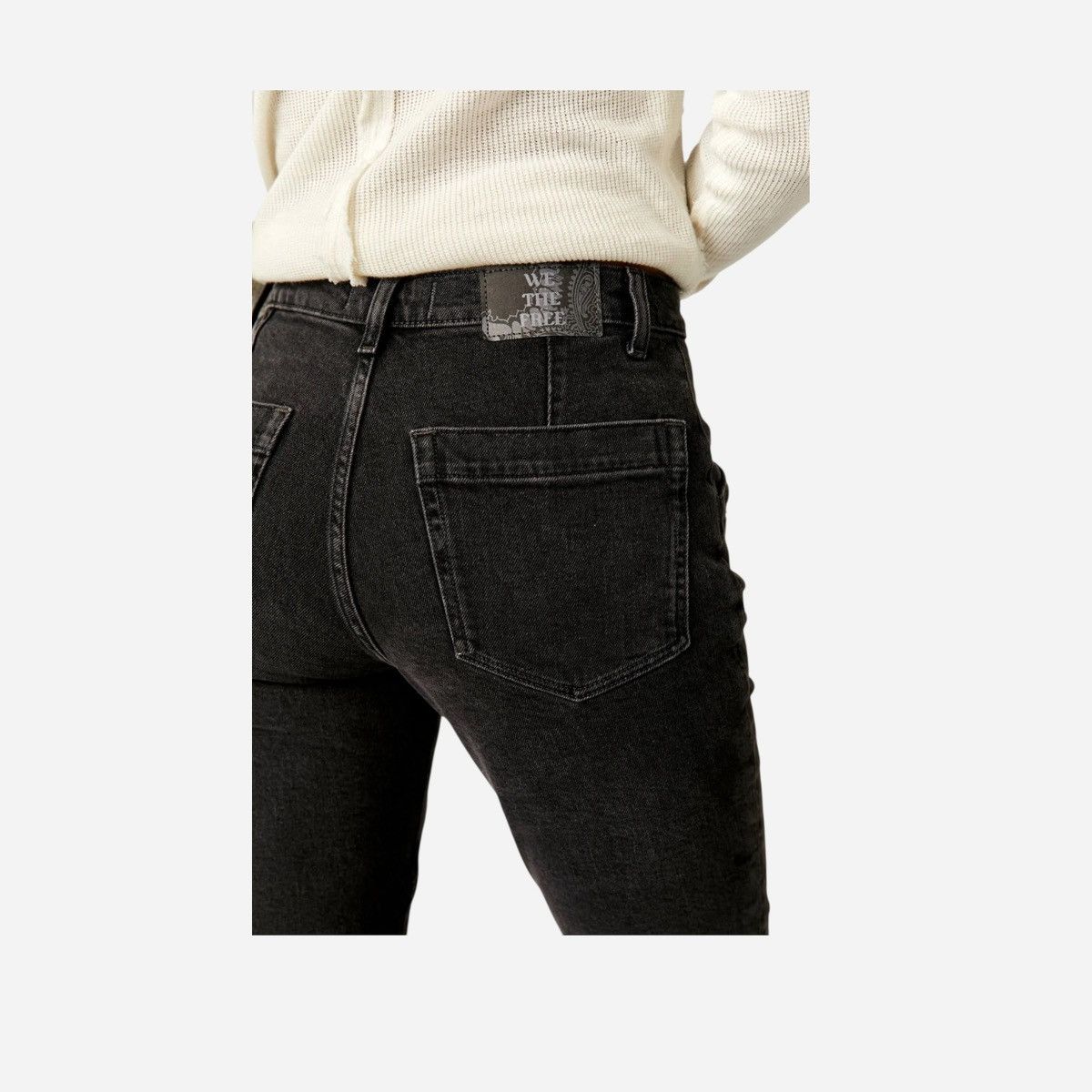 Free People Free People Wmn’s Black Skinny Mid Rise Slim Fit Jeans Sz 26 Size 26" / US 2 / IT 38 - 7 Thumbnail