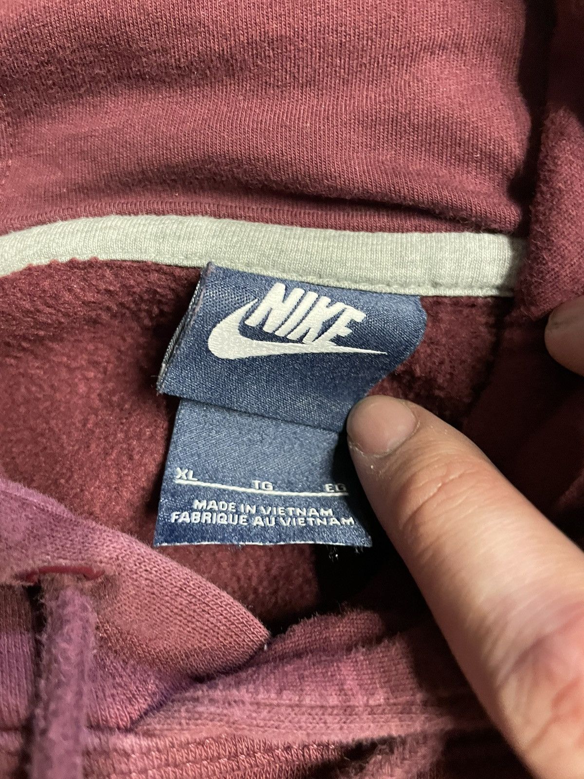 Nike Vintage Y2K Nike Hoodie Maroon Size US XL / EU 56 / 4 - 2 Thumbnail