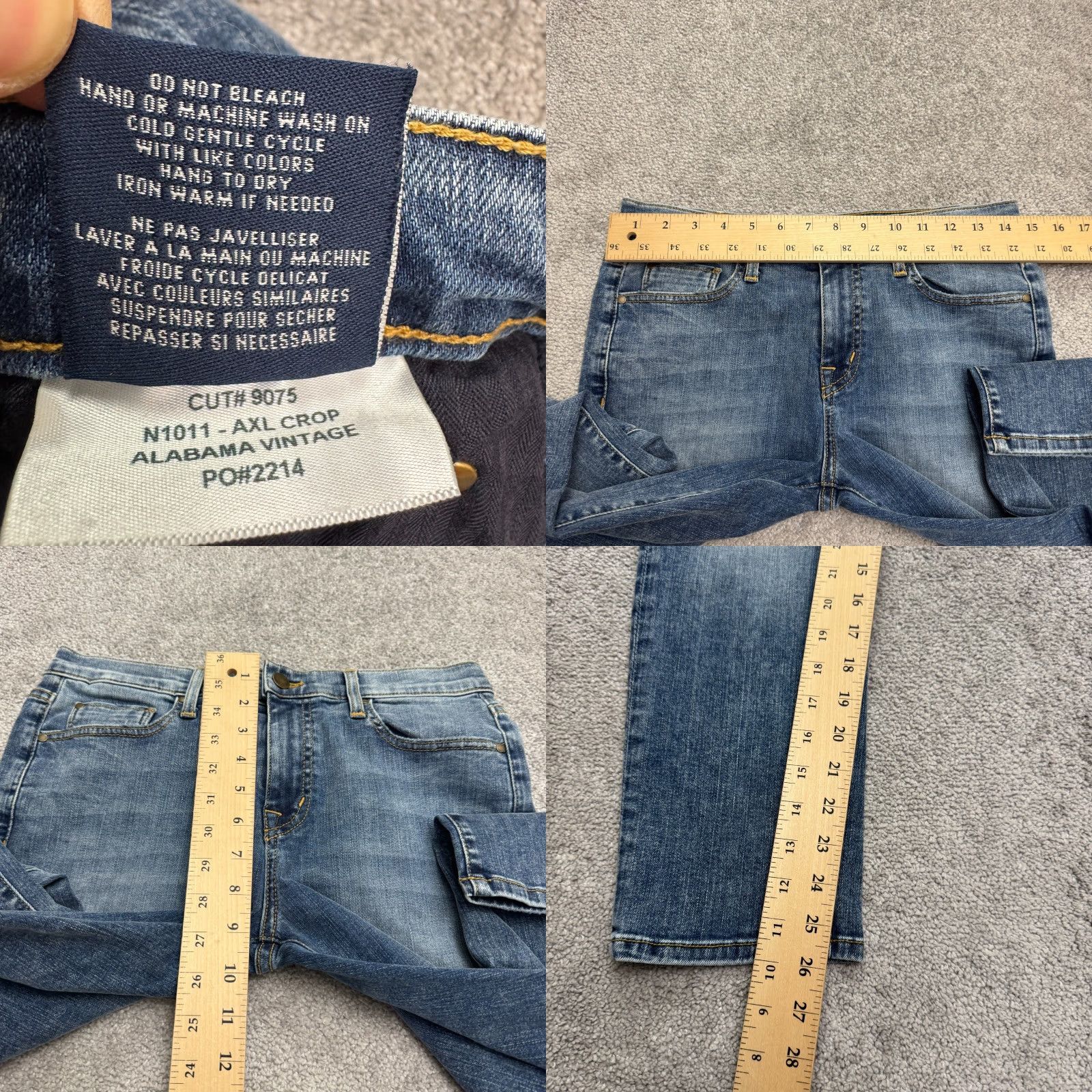 Vintage Fidelity Denim AXL Crop Girlfriend Jeans Womens 27 Blue Denim Stretch Medium Cropped 5-Pocket City Outdoor Vintage No WOMENS Size 27" / US 4 / IT 40 - 9 Thumbnail