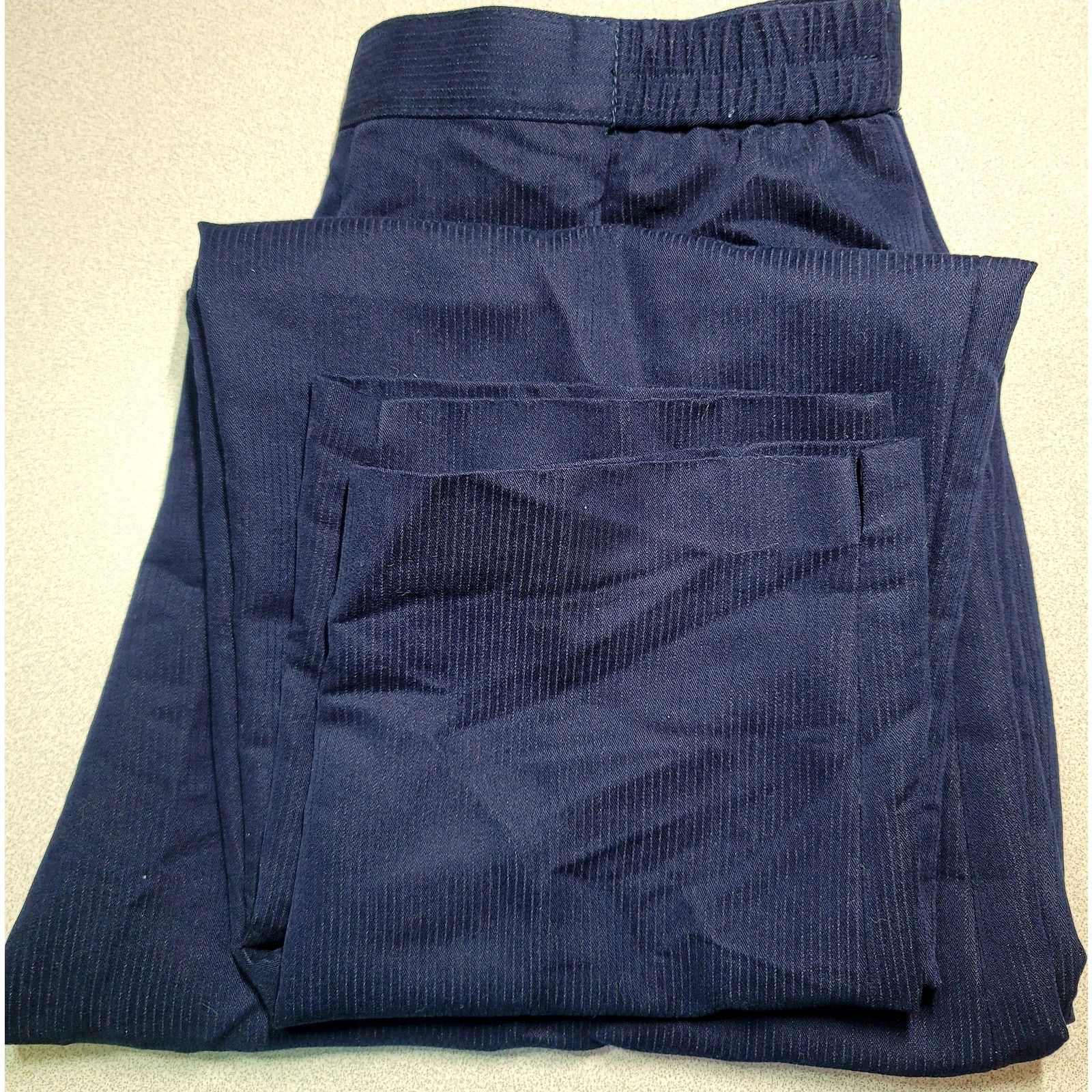 Other Signature By Jerell Blue Pinstripe Pleated Dress Pants 10 Size 32" / US 10 / IT 46 - 5 Thumbnail