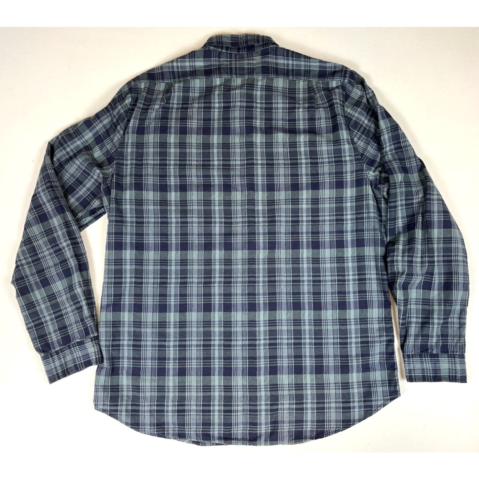 Vintage Denim & Supply Ralph Lauren Men's Button-Up Shirt Plaid XL Blue Cotton Long Sleeve Pocketed Casual Shirt Size US XL / EU 56 / 4 - 3 Thumbnail