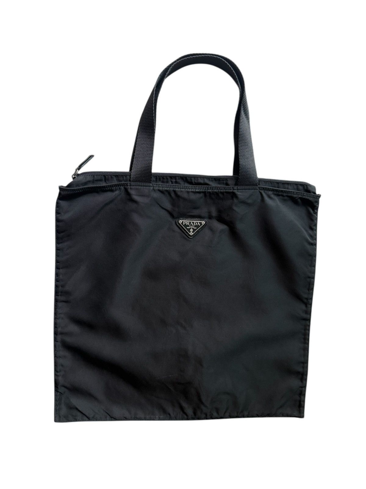 Prada PRADA black nylon tote bag saiz 16x16 inches made in ITALY Size ONE SIZE - 3 Thumbnail