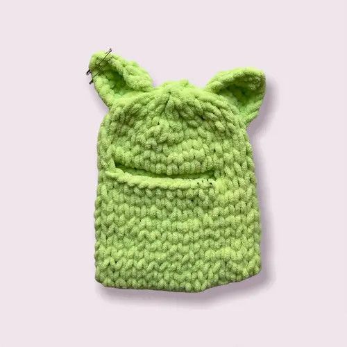 Handmade Handmade Knitted Balaclava Ski Mask Teddy Bear Style Size ONE SIZE - 3 Thumbnail