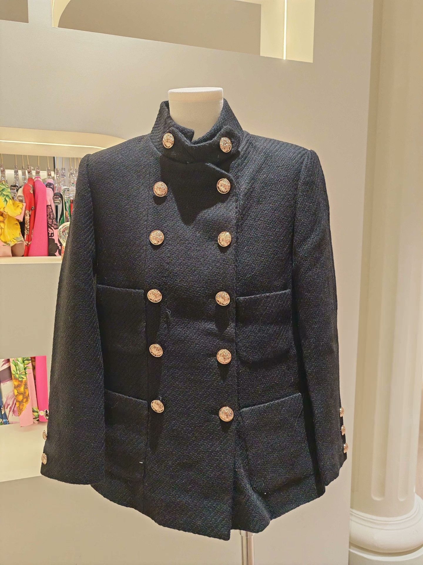 Alexa Chung Alexa by J Black Wool Coat Size S / US 4 / IT 40 - 1 Thumbnail
