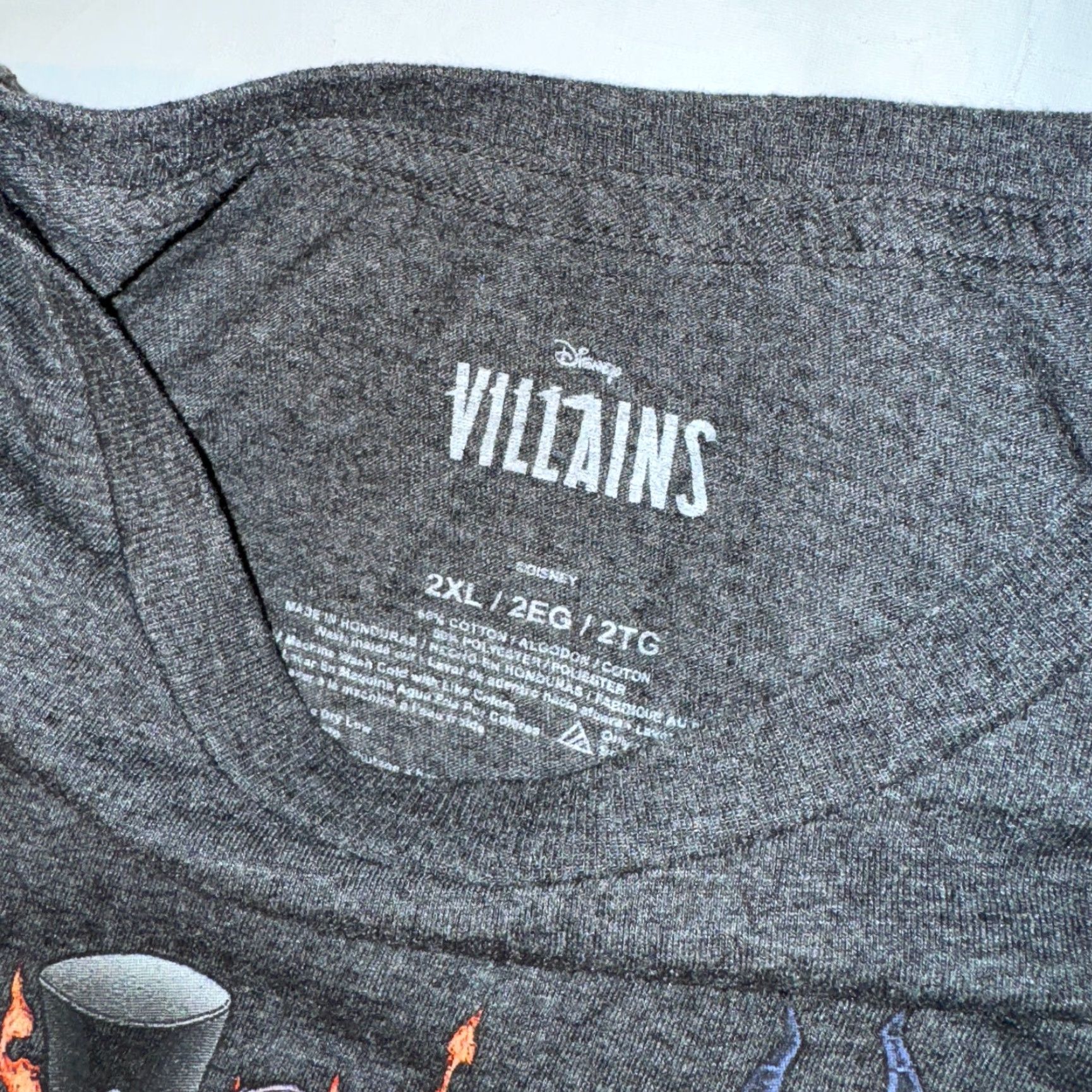 Disney Disney Shirt 2XL Gray Short Sleeve T-Shirt Unisex Adults Graphic Print All Villains Logo Disney 2XL Size US XXL / EU 58 / 5 - 3 Thumbnail
