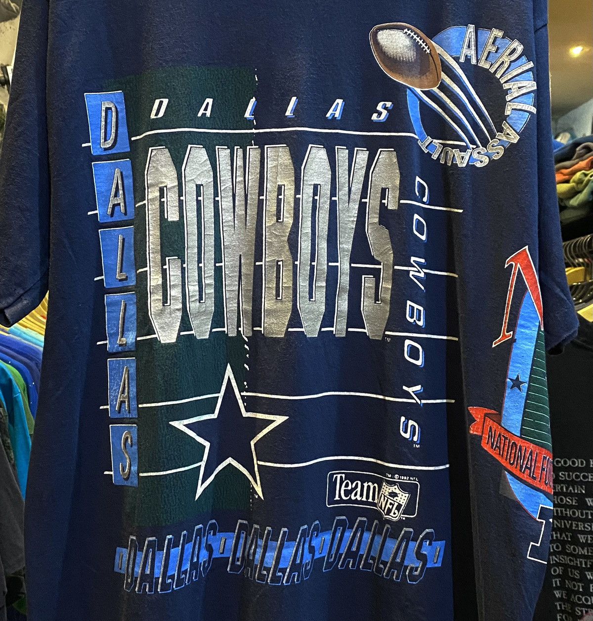 NFL × Vintage Dallas Cowboys salem tag 1992 All Over Print vintage Size US XL / EU 56 / 4 - 2 Thumbnail