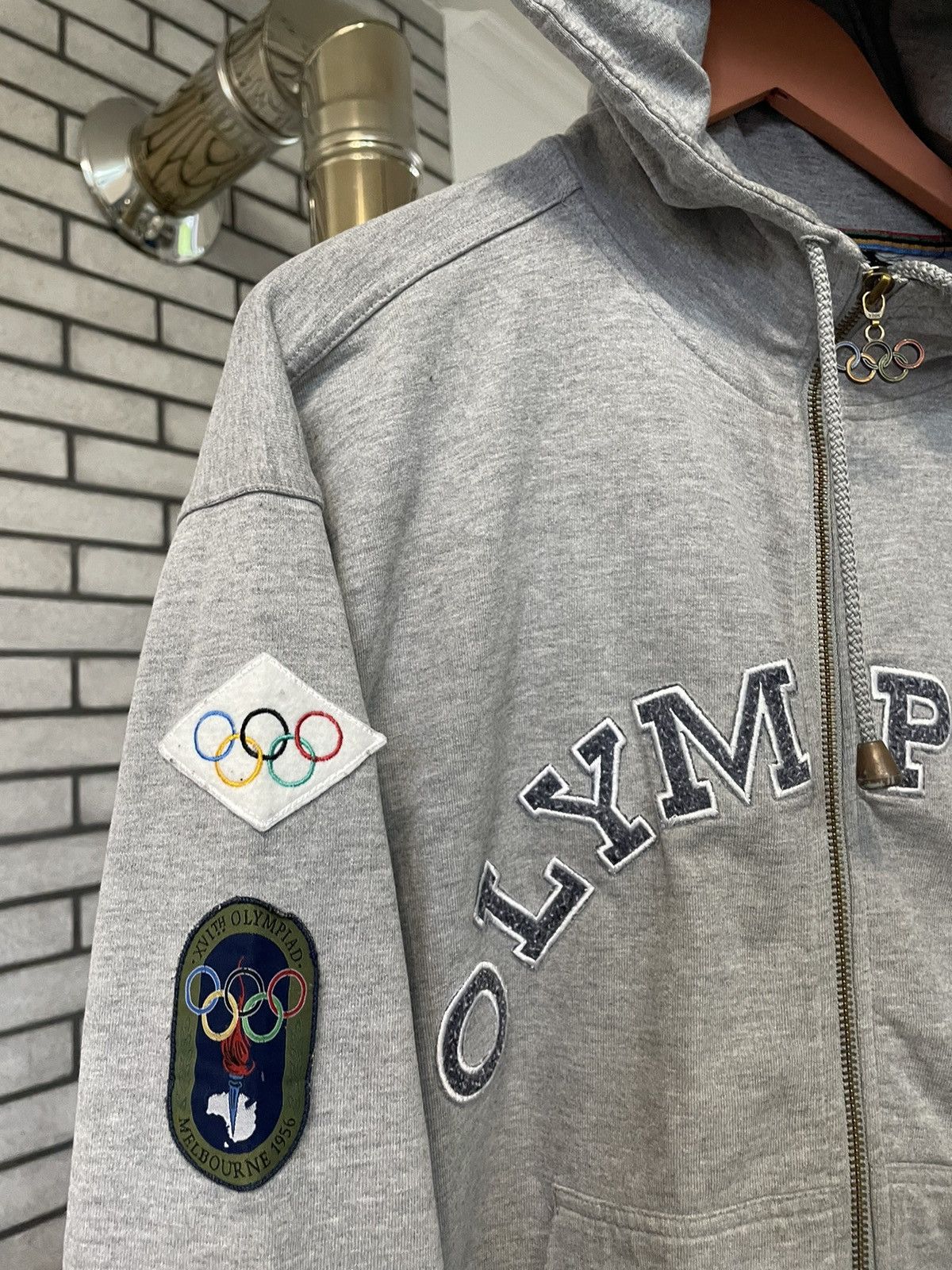 Adidas × Vintage VTG Adidas Olympic Games Melbourne 1956 Hoodie Sweatshirt Size US L / EU 52-54 / 3 - 4 Thumbnail