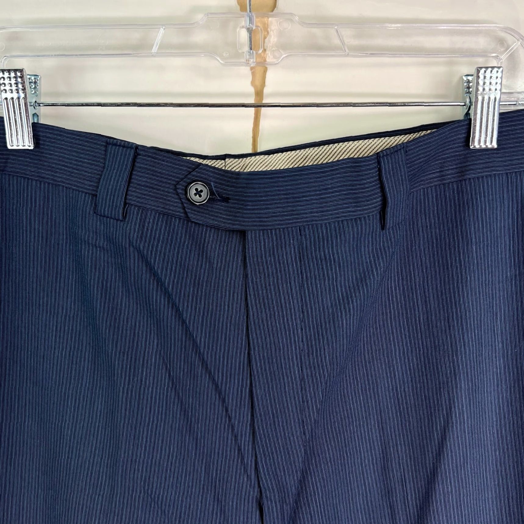 Vintage Zignone Dress Pants Men 36 Black 100% Wool Super 100's Knit Flat Front Zip 30in Regular Straight Leg Italy Size US 36 / EU 52 - 3 Thumbnail