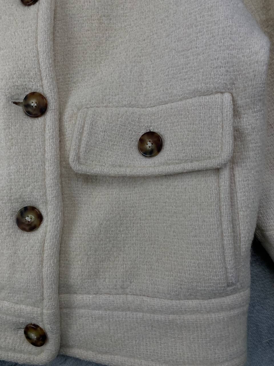 Sezane Sézane Wool Coat Jacket Women Size 34 White Size XXS / US 00 / IT 34 - 3 Thumbnail